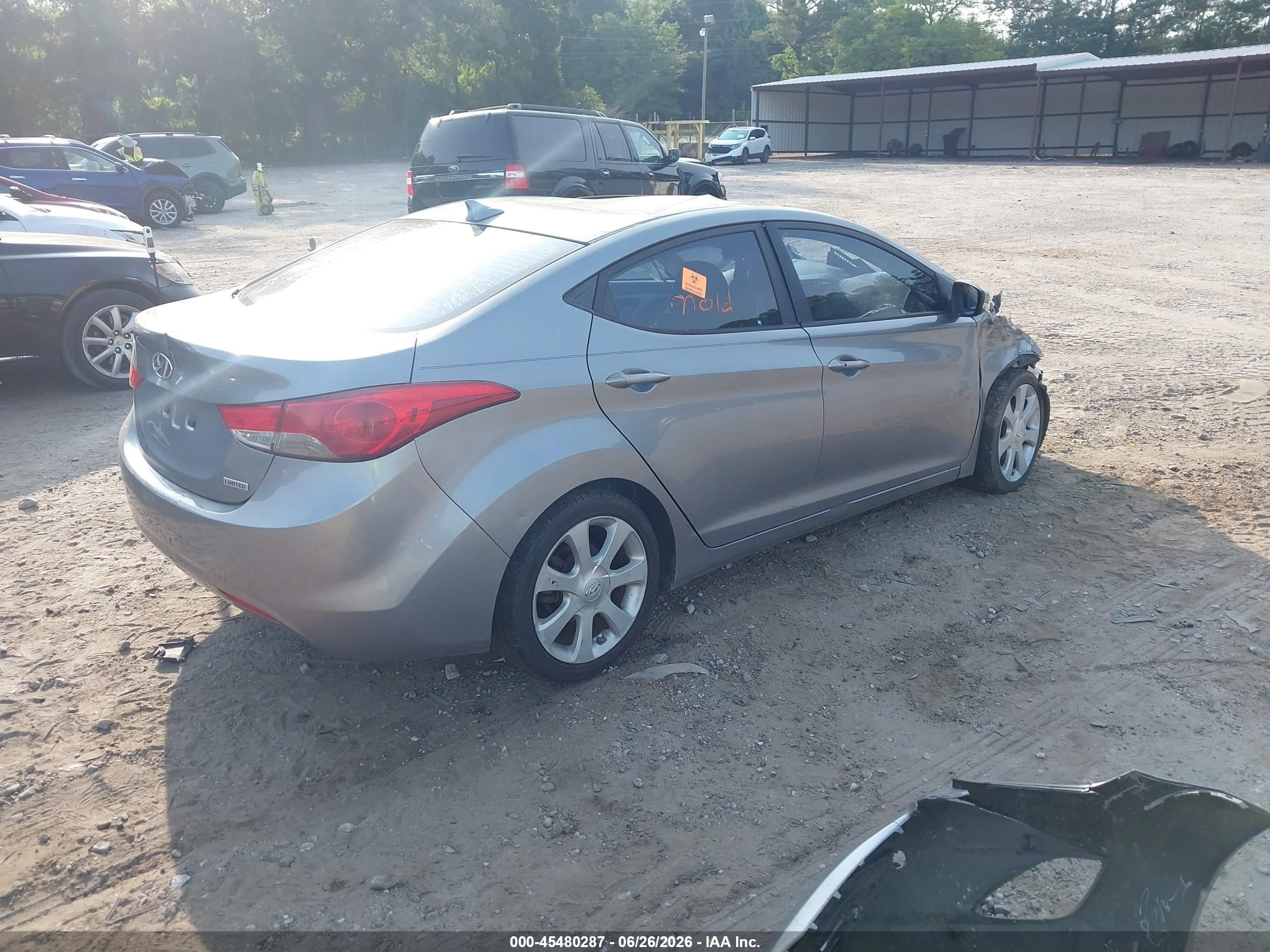 2012 Hyundai Elantra Limited (ulsan Plant) Gray vin: KMHDH4AE2CU479350