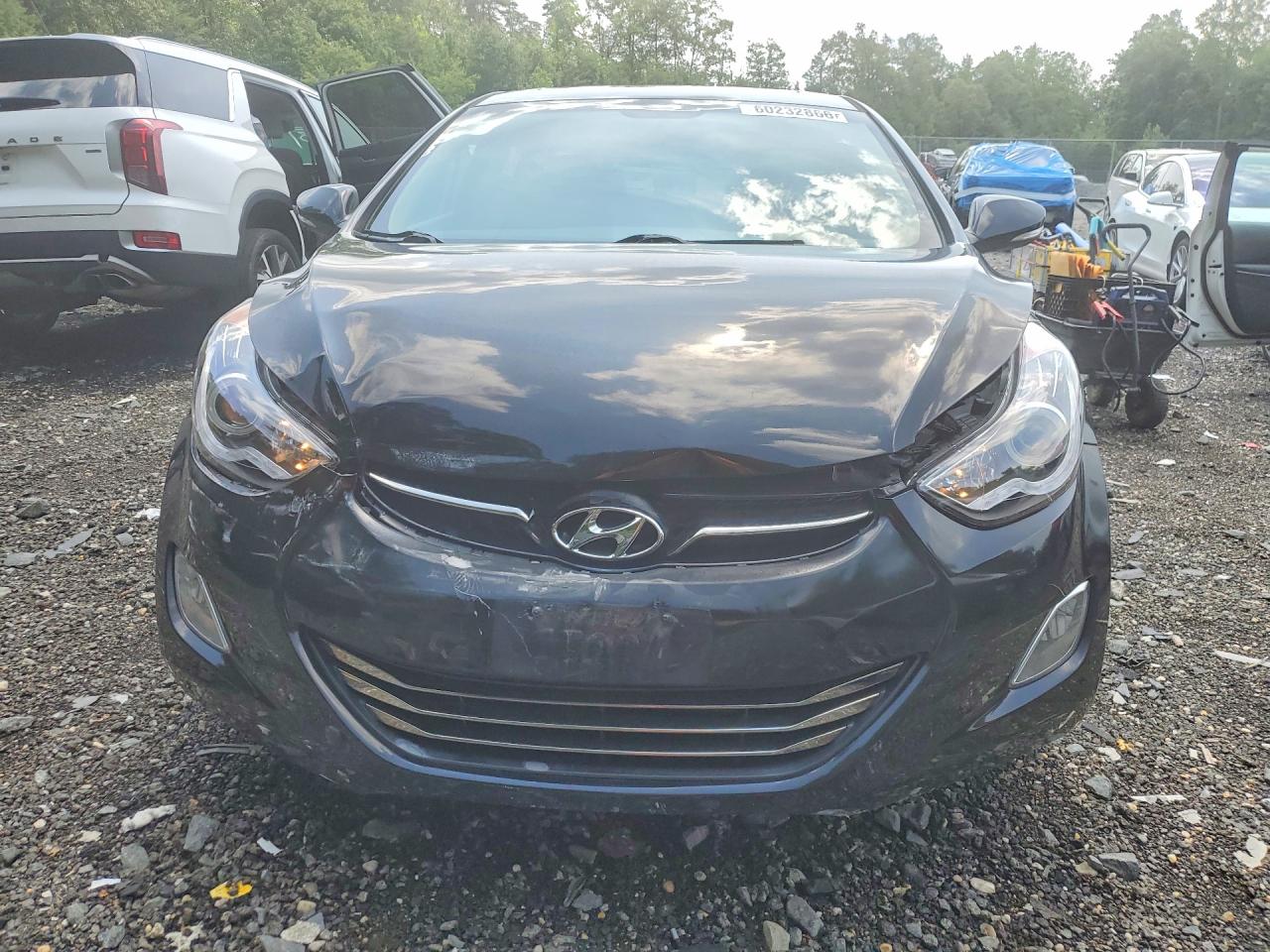 2013 Hyundai Elantra Limited Black vin: KMHDH4AE2DU001253