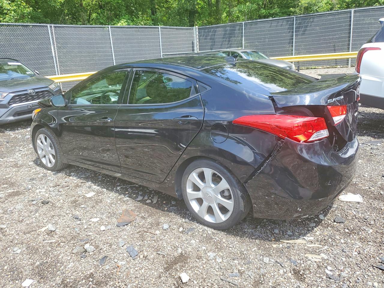 2013 Hyundai Elantra Limited Black vin: KMHDH4AE2DU001253