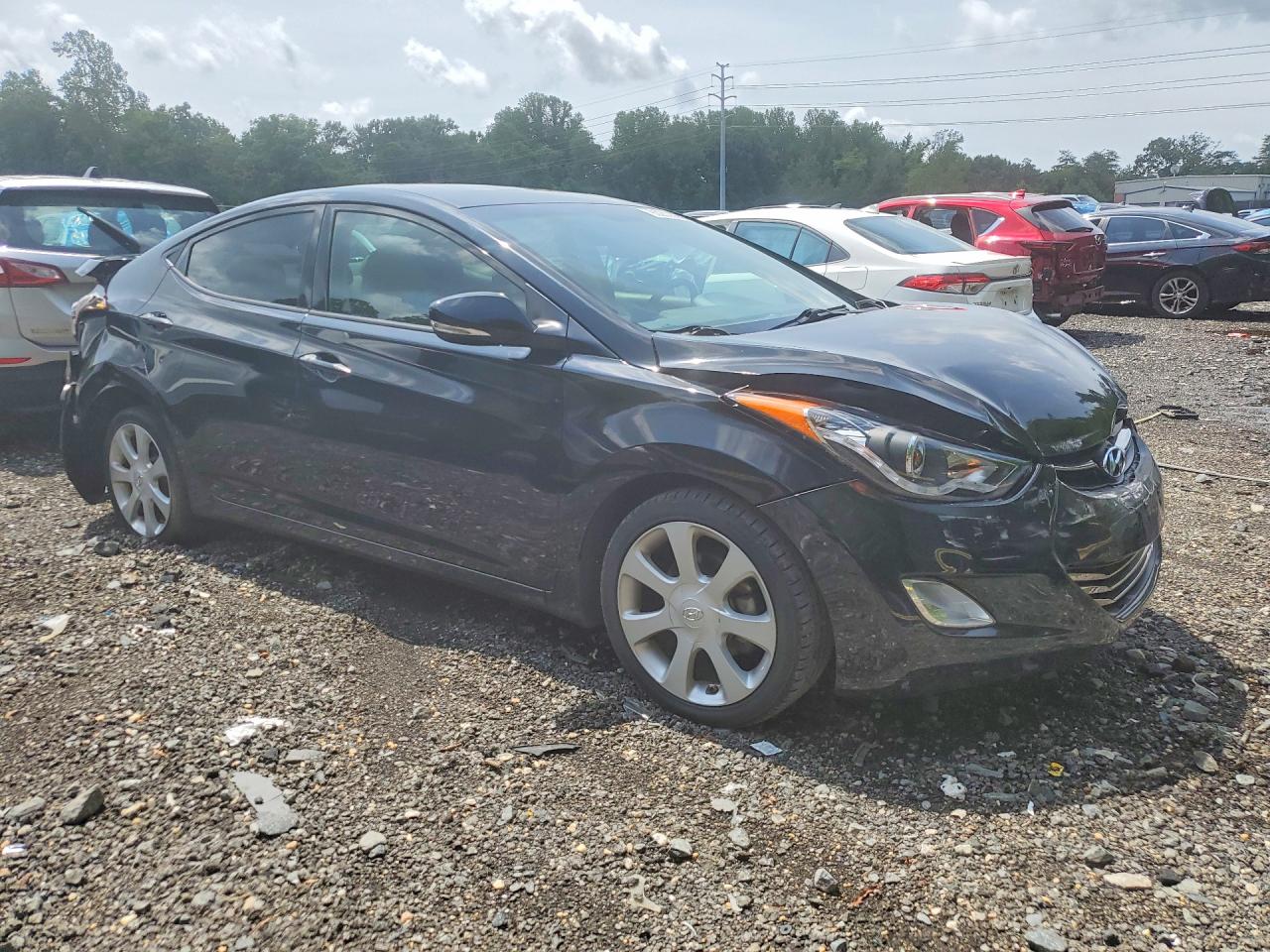 2013 Hyundai Elantra Limited Black vin: KMHDH4AE2DU001253