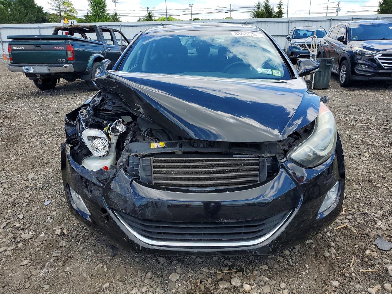 2013 Hyundai Elantra Black vin: KMHDH4AE2DU003049
