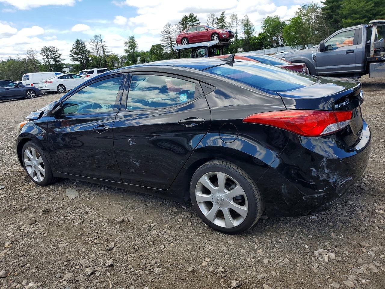 2013 Hyundai Elantra Black vin: KMHDH4AE2DU003049