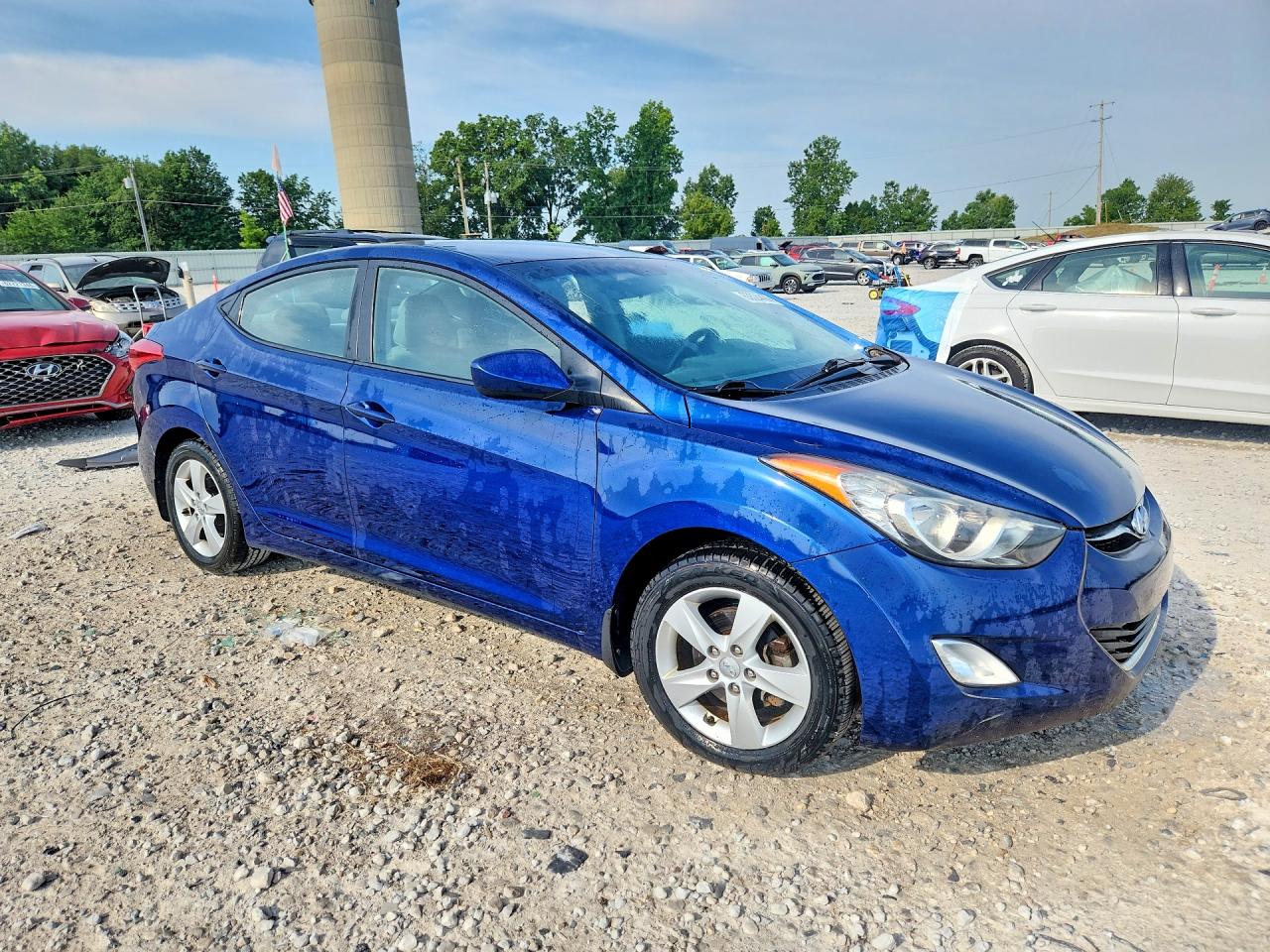 2013 Hyundai Elantra Gls Синий vin: KMHDH4AE2DU487661