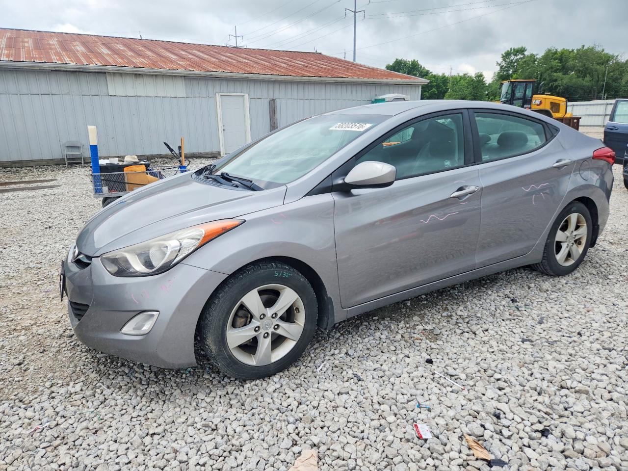 2013 Hyundai Elantra Gls Gray vin: KMHDH4AE2DU496411