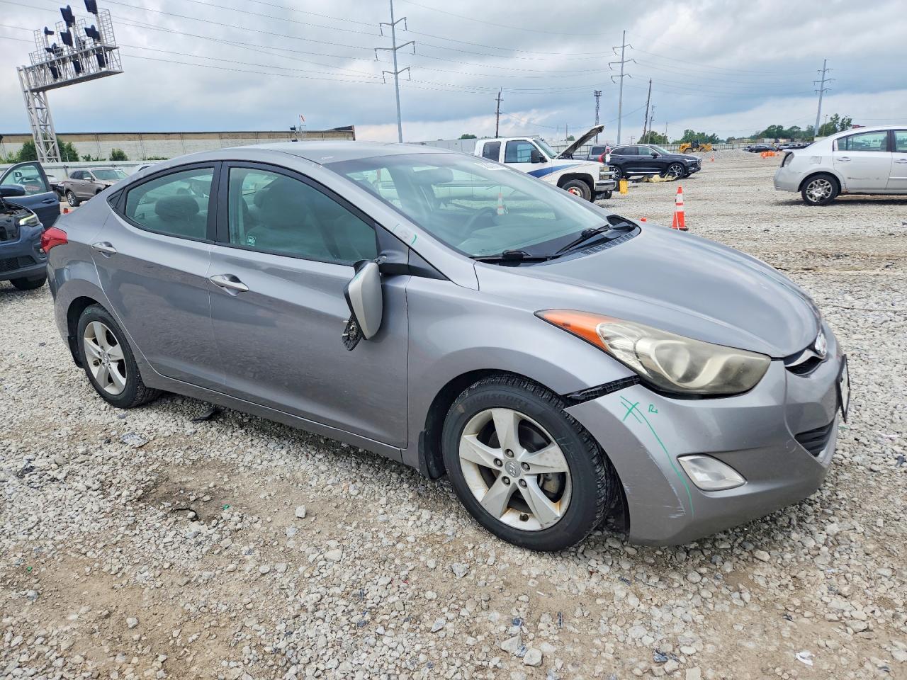 2013 Hyundai Elantra Gls Gray vin: KMHDH4AE2DU496411