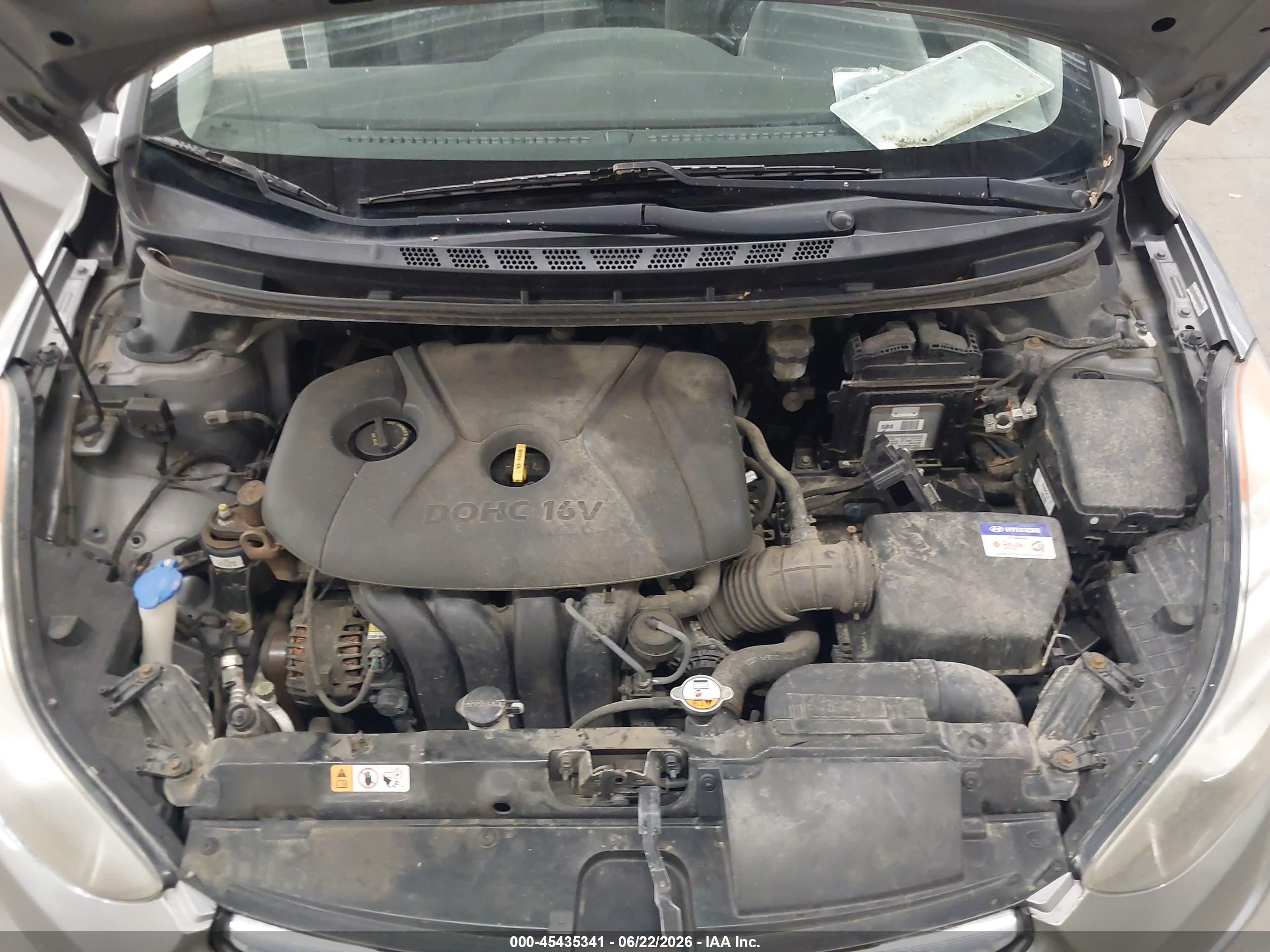 2013 Hyundai Elantra Gls Gray vin: KMHDH4AE2DU500814