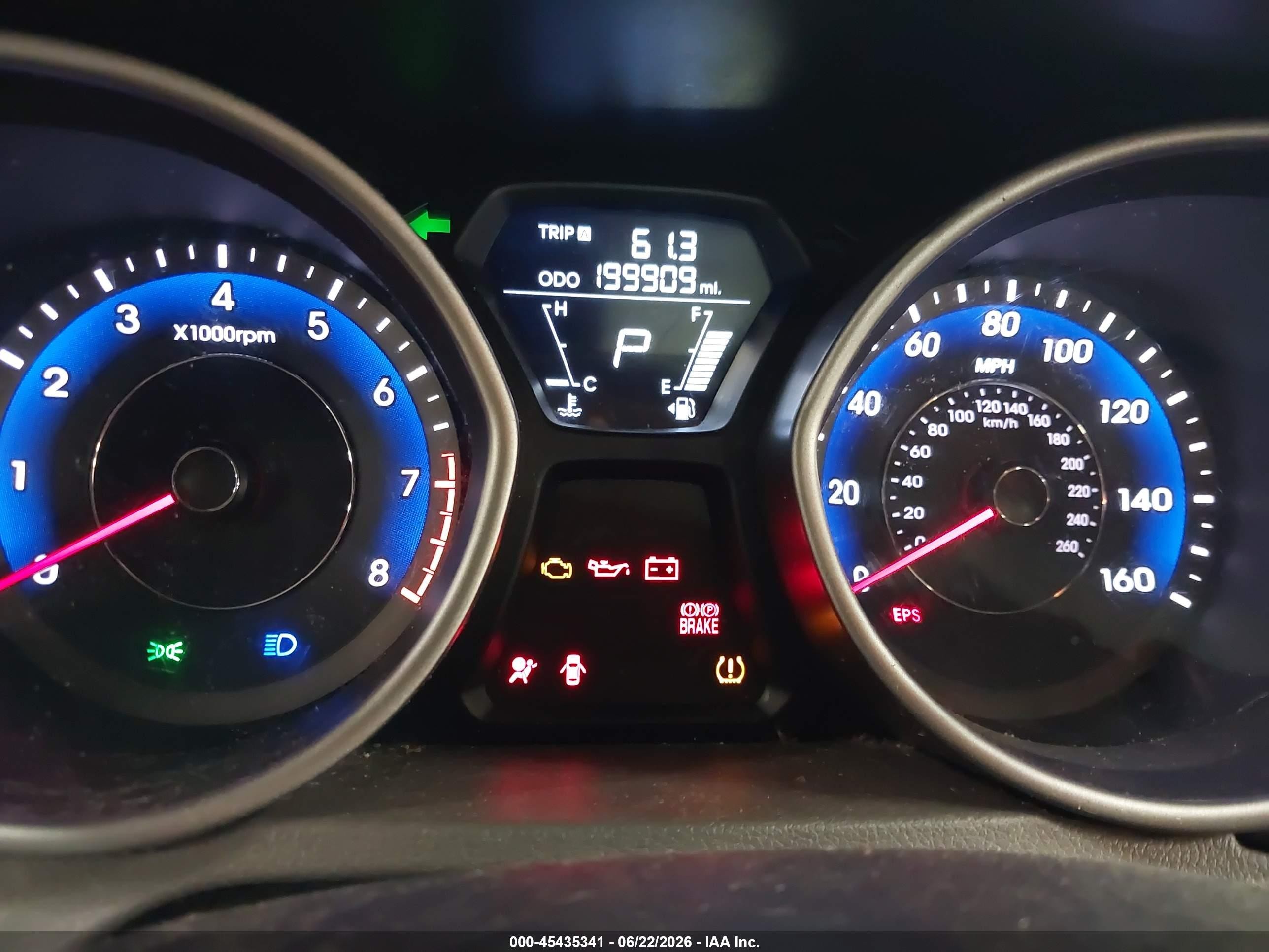 2013 Hyundai Elantra Gls Gray vin: KMHDH4AE2DU500814