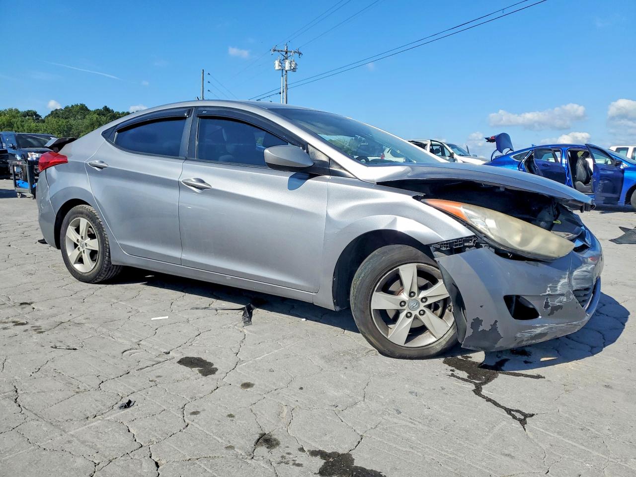 2013 Hyundai Elantra Gls Silver vin: KMHDH4AE2DU511988