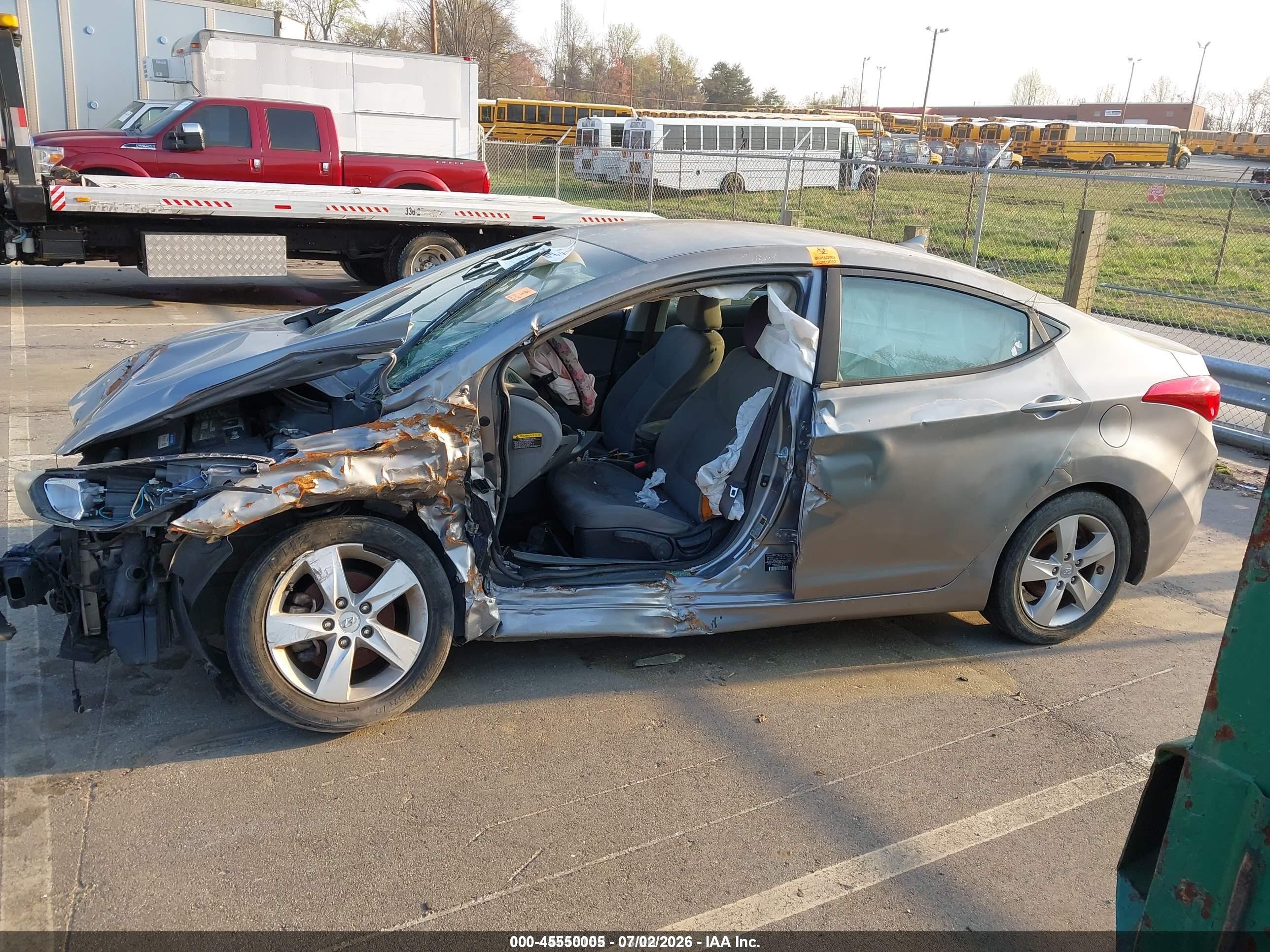 2013 Hyundai Elantra Gls/limited Gray vin: KMHDH4AE2DU514678