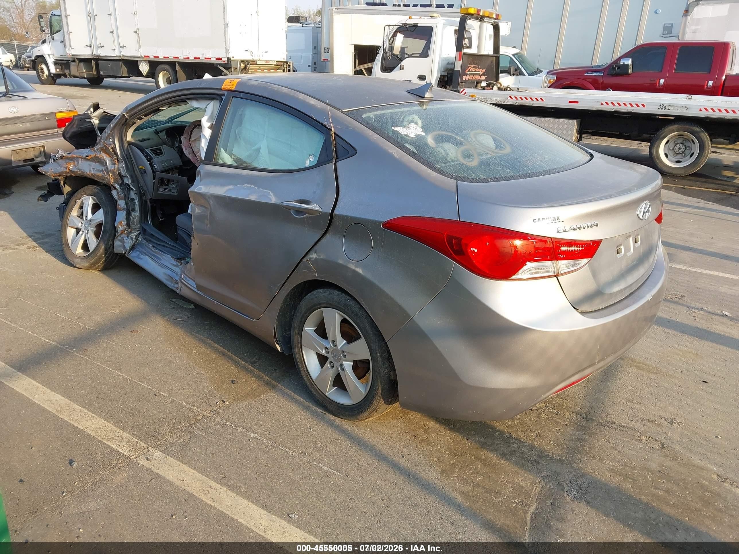 2013 Hyundai Elantra Gls/limited Gray vin: KMHDH4AE2DU514678