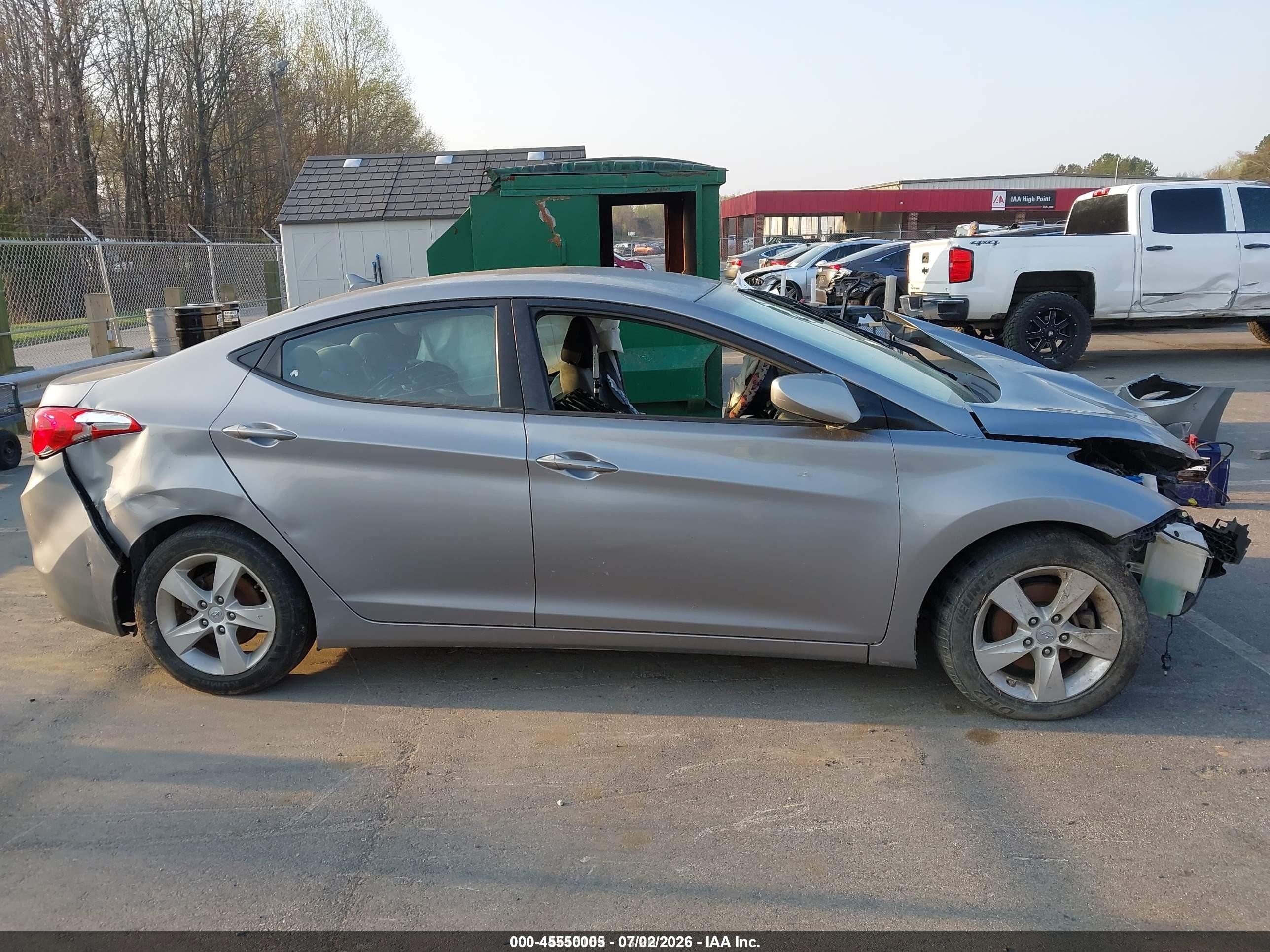 2013 Hyundai Elantra Gls/limited Gray vin: KMHDH4AE2DU514678