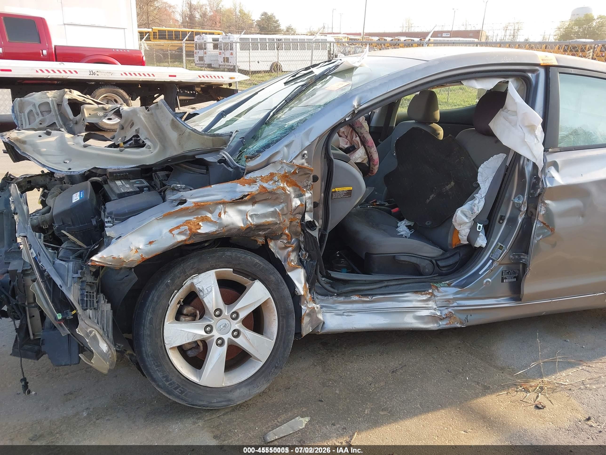 2013 Hyundai Elantra Gls/limited Gray vin: KMHDH4AE2DU514678