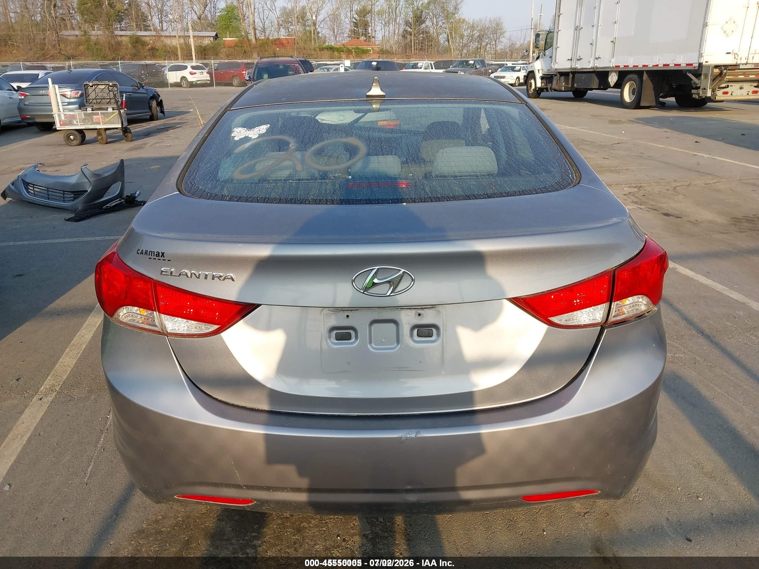 2013 Hyundai Elantra Gls/limited Gray vin: KMHDH4AE2DU514678