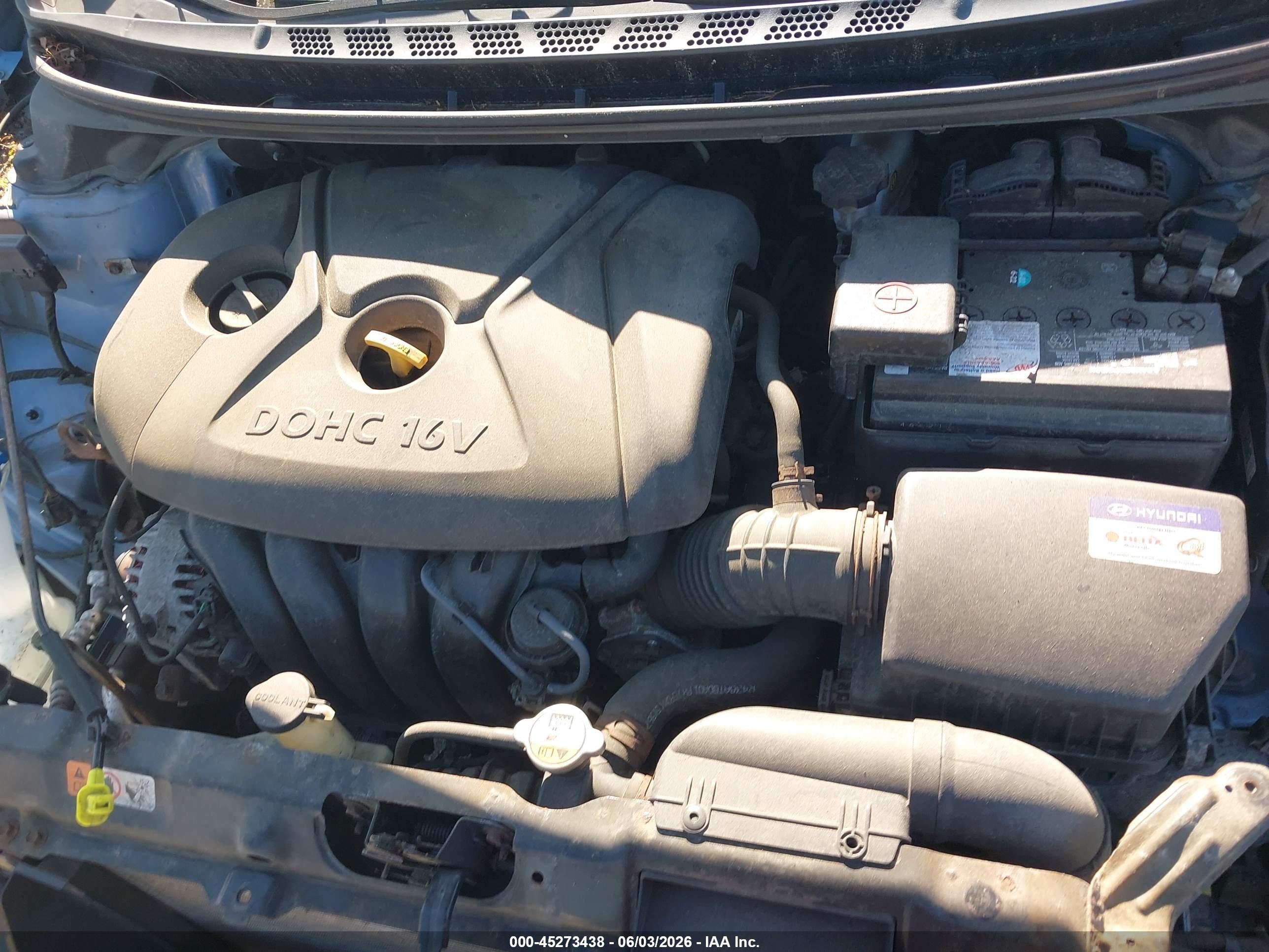 2013 Hyundai Elantra Limited Blue vin: KMHDH4AE2DU522814