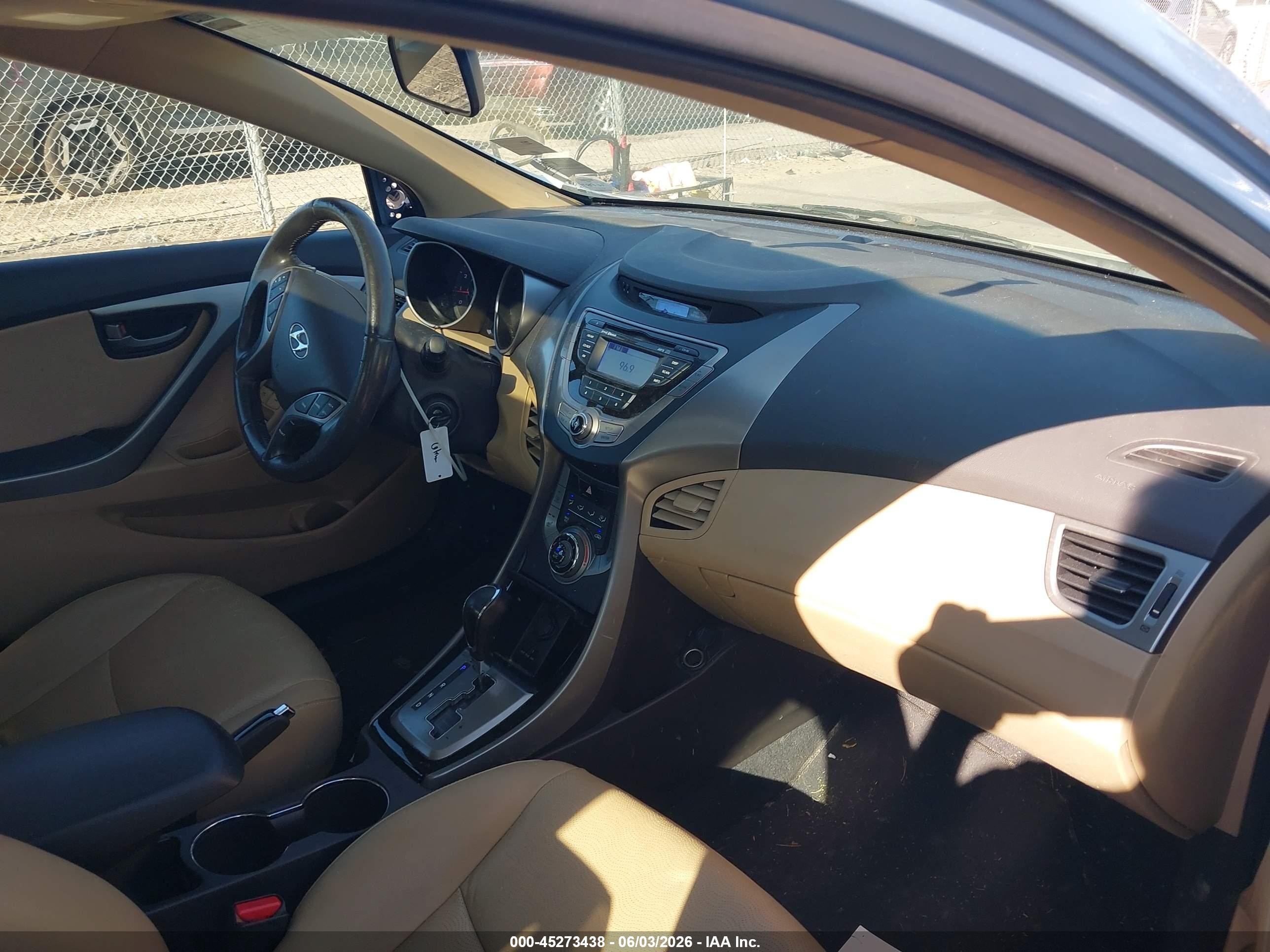 2013 Hyundai Elantra Limited Blue vin: KMHDH4AE2DU522814
