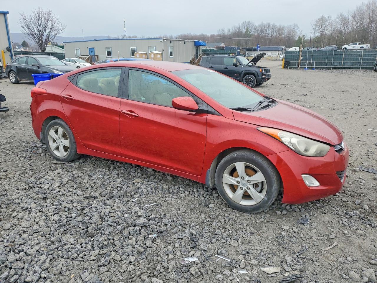 2013 Hyundai Elantra Gls Burgundy vin: KMHDH4AE2DU538656