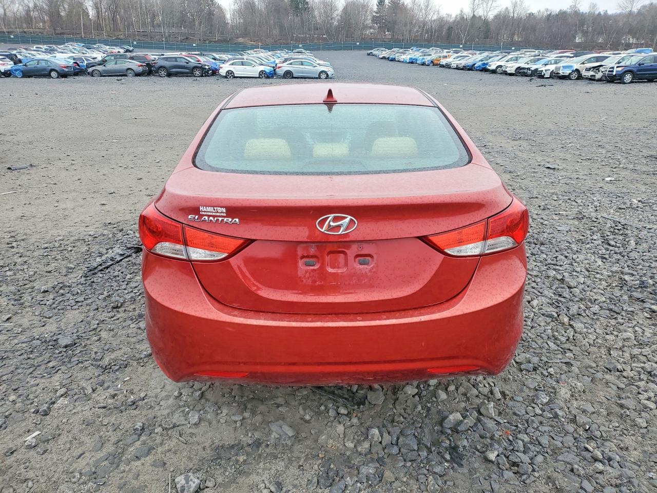2013 Hyundai Elantra Gls Burgundy vin: KMHDH4AE2DU538656