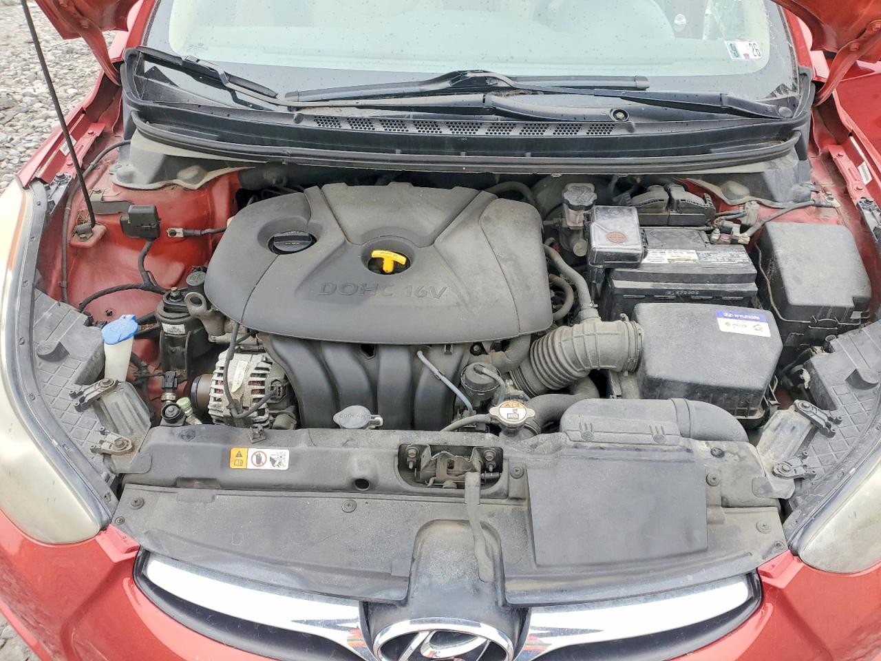 2013 Hyundai Elantra Gls Burgundy vin: KMHDH4AE2DU538656