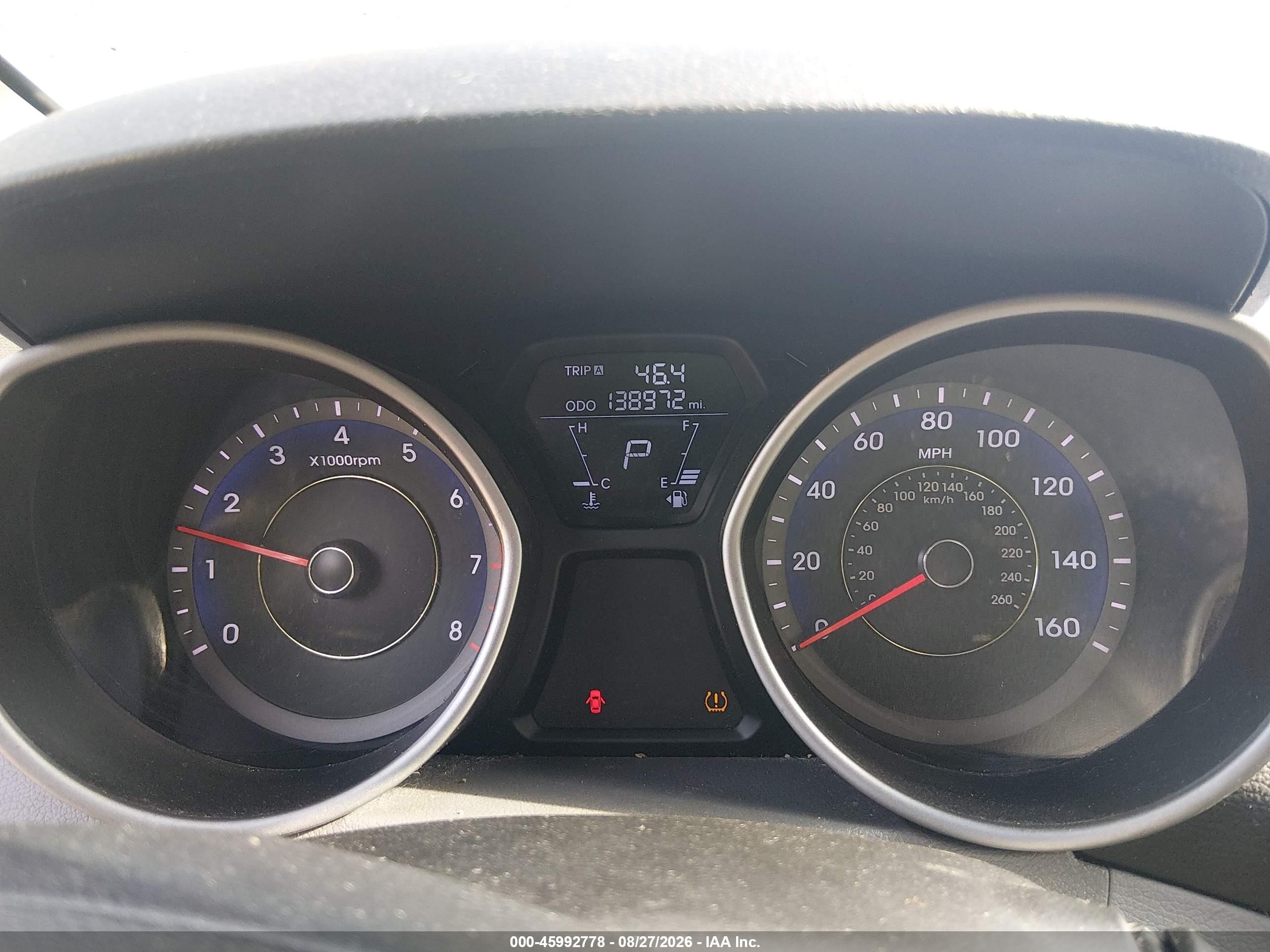2013 Hyundai Elantra Gls Gray vin: KMHDH4AE2DU539077