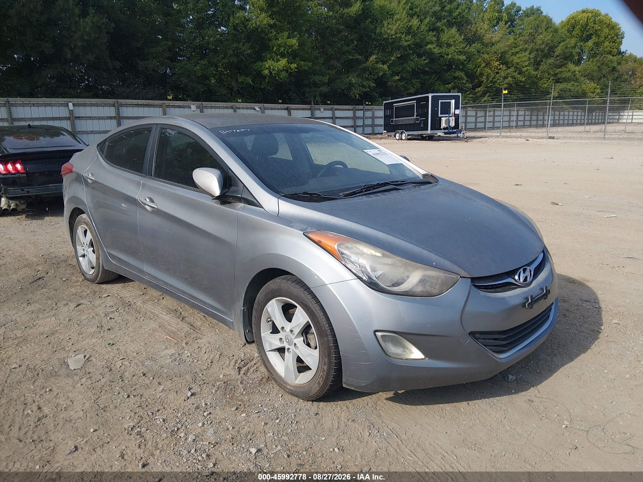 2013 Hyundai Elantra Gls Gray vin: KMHDH4AE2DU539077