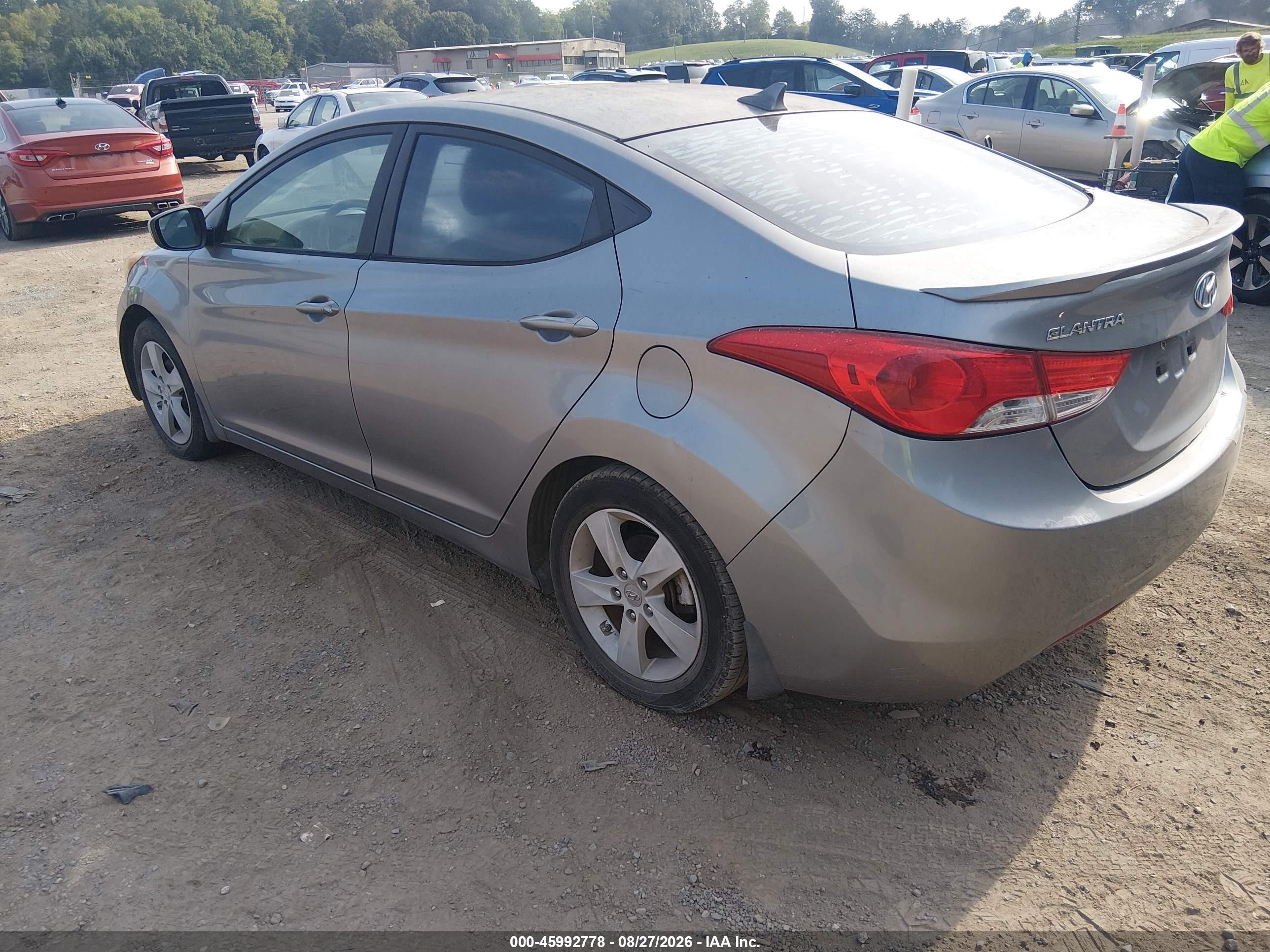 2013 Hyundai Elantra Gls Gray vin: KMHDH4AE2DU539077