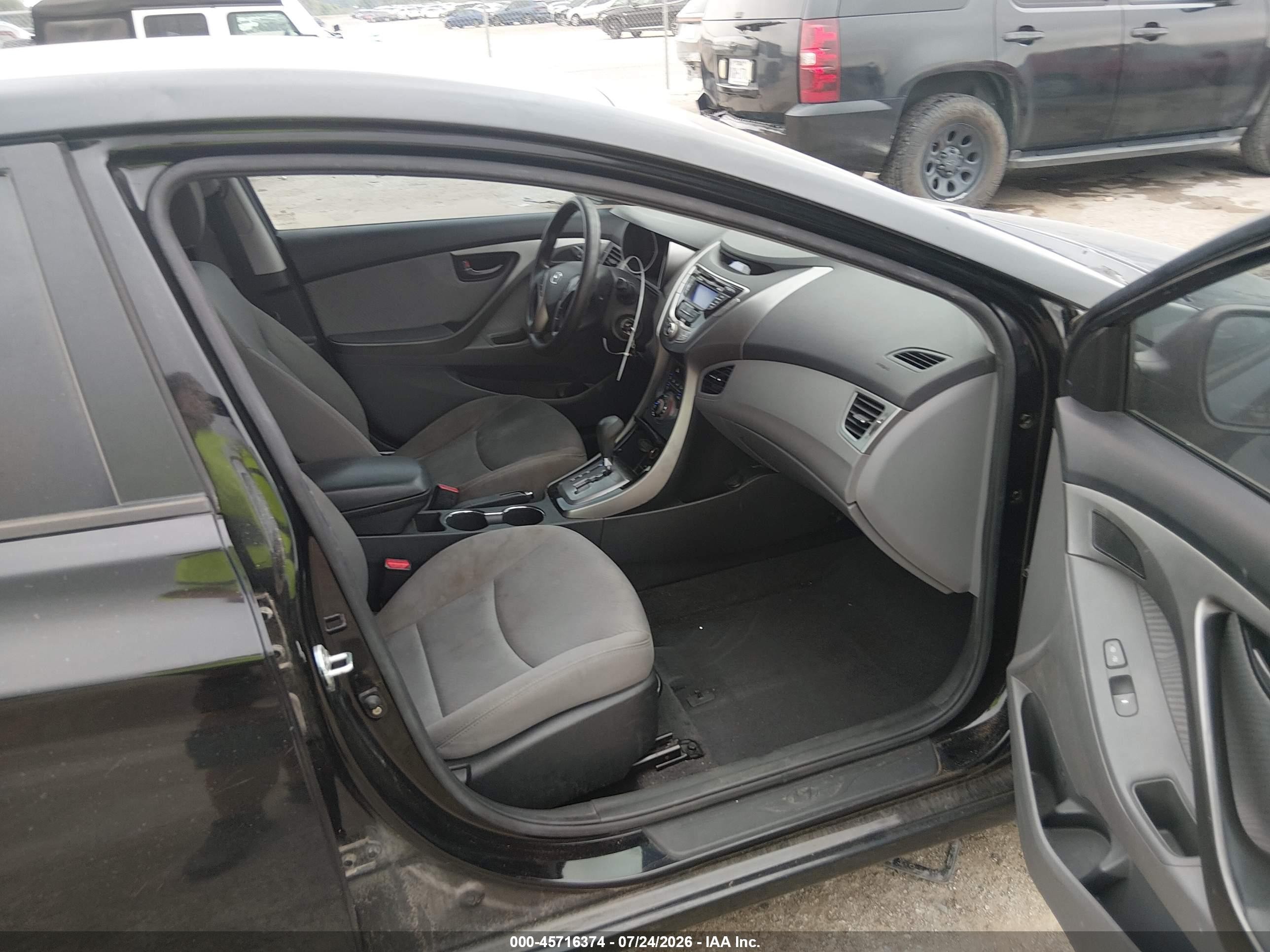 2013 Hyundai Elantra Gls Black vin: KMHDH4AE2DU556879