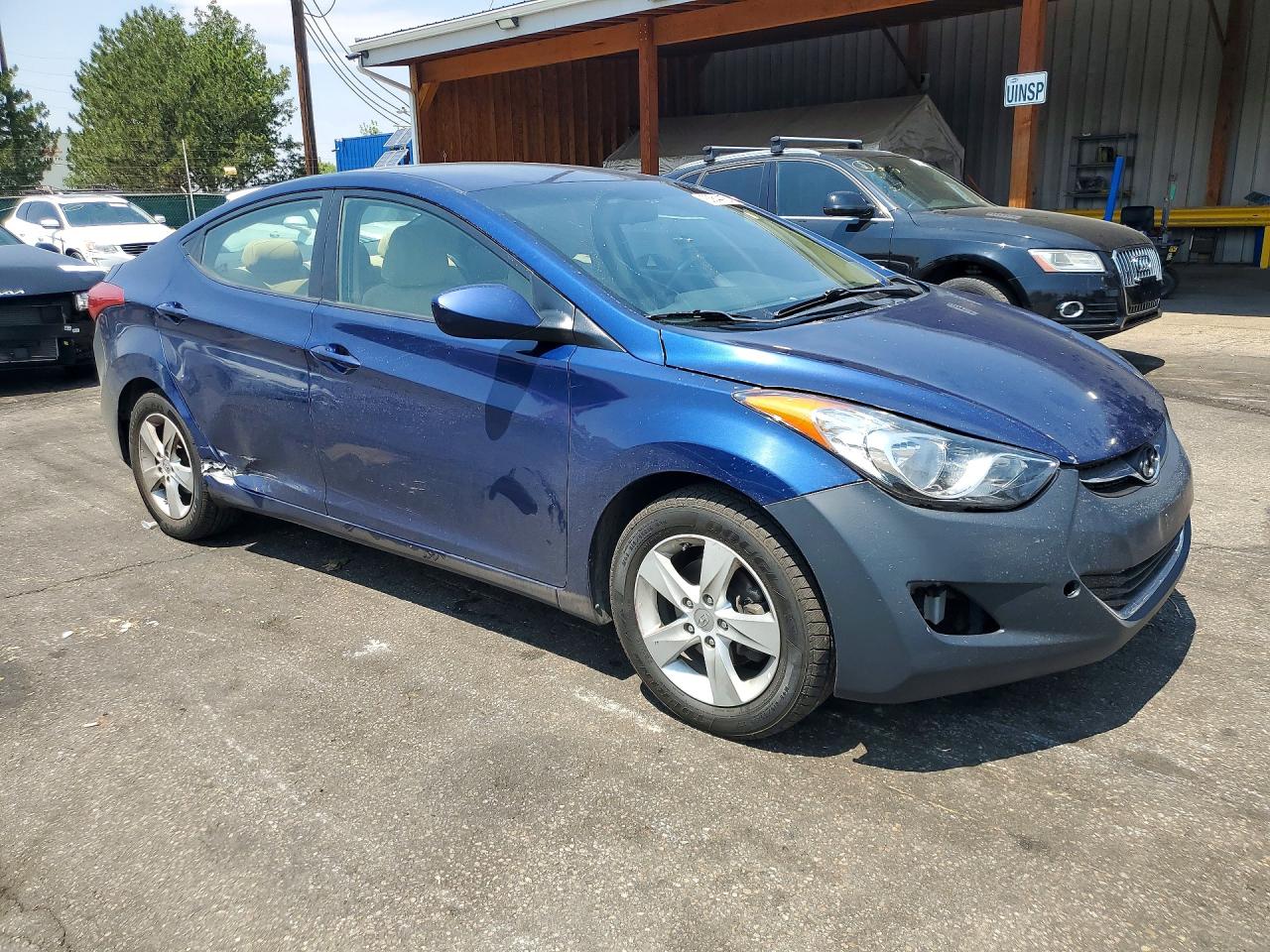 2013 Hyundai Elantra Gls Blue vin: KMHDH4AE2DU559104