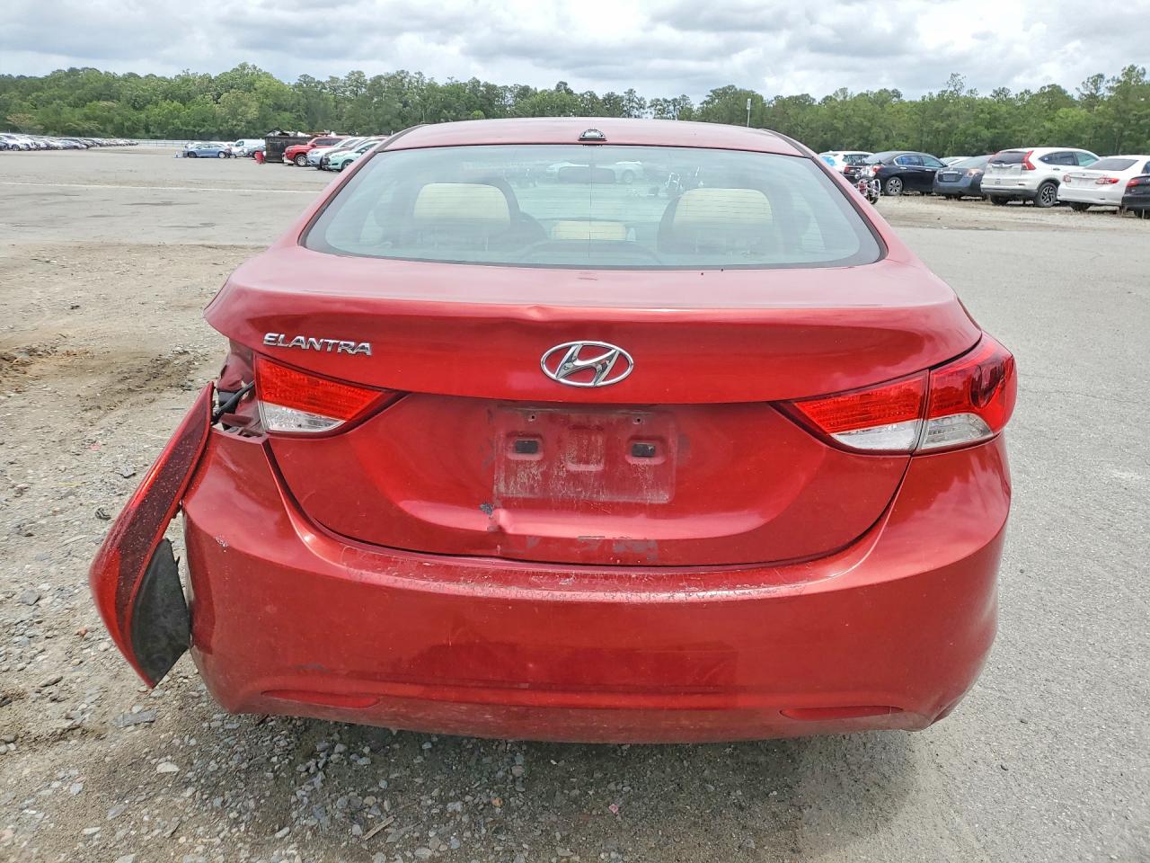 2013 Hyundai Elantra Gls Red vin: KMHDH4AE2DU560866