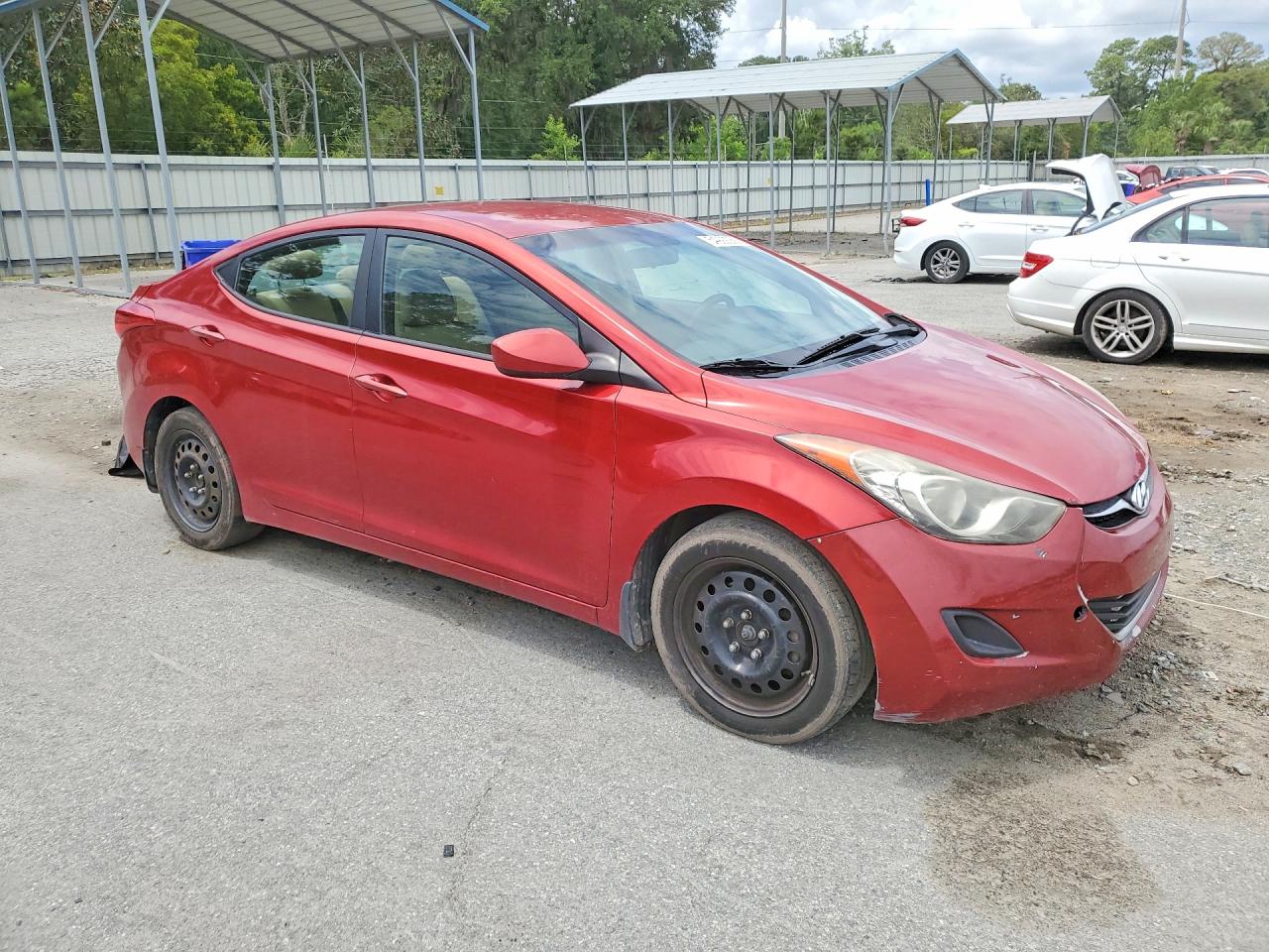2013 Hyundai Elantra Gls Red vin: KMHDH4AE2DU560866