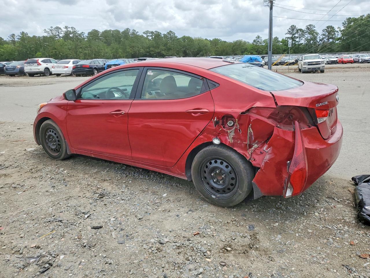 2013 Hyundai Elantra Gls Red vin: KMHDH4AE2DU560866