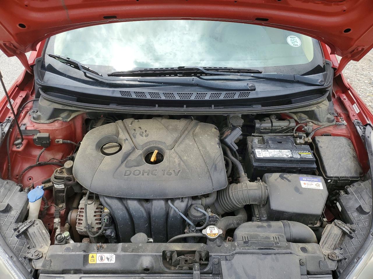 2013 Hyundai Elantra Gls Red vin: KMHDH4AE2DU560866