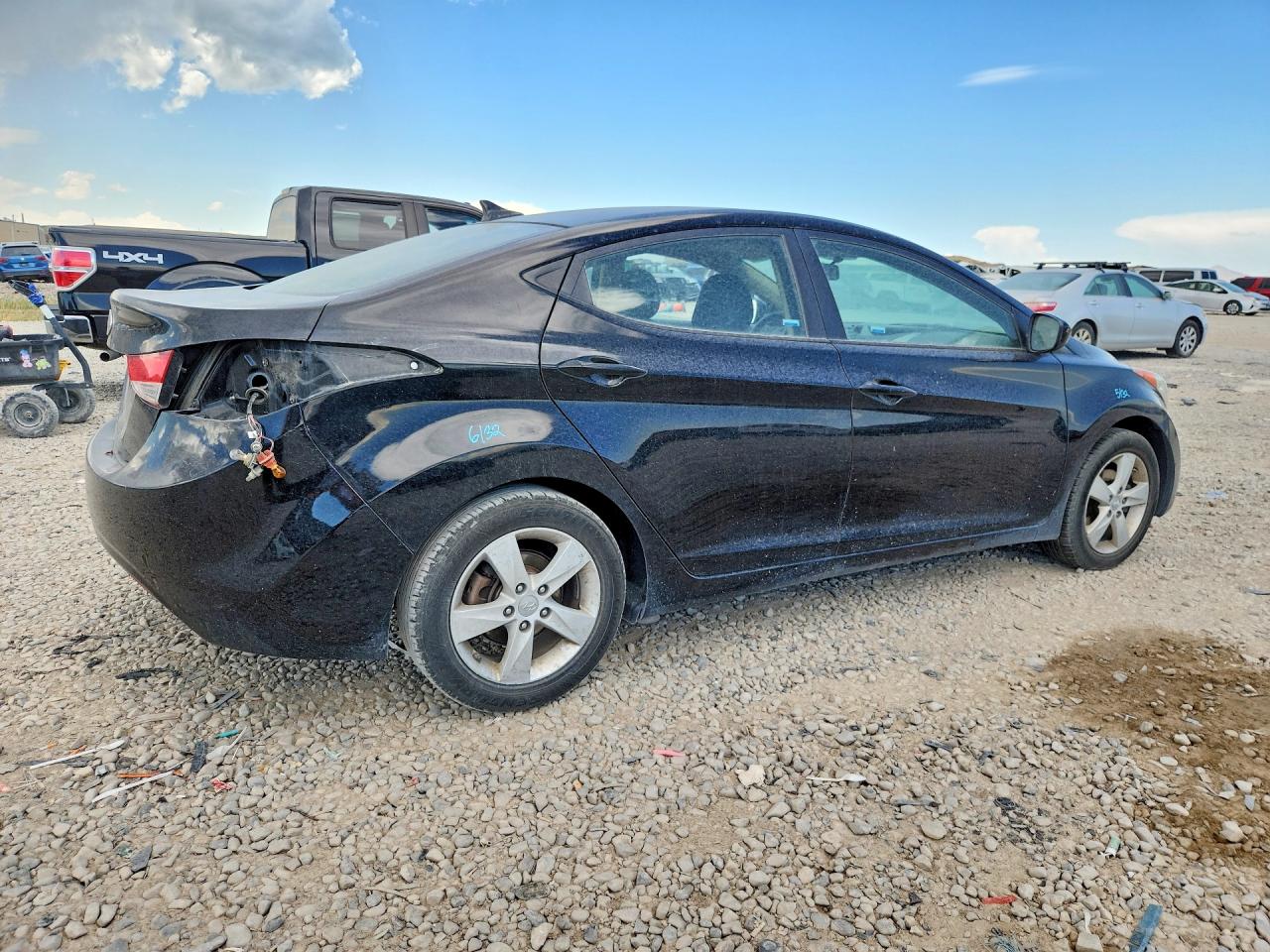2013 Hyundai Elantra Gls Black vin: KMHDH4AE2DU567736