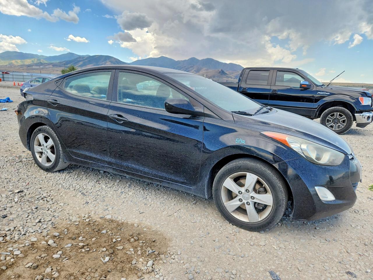 2013 Hyundai Elantra Gls Black vin: KMHDH4AE2DU567736