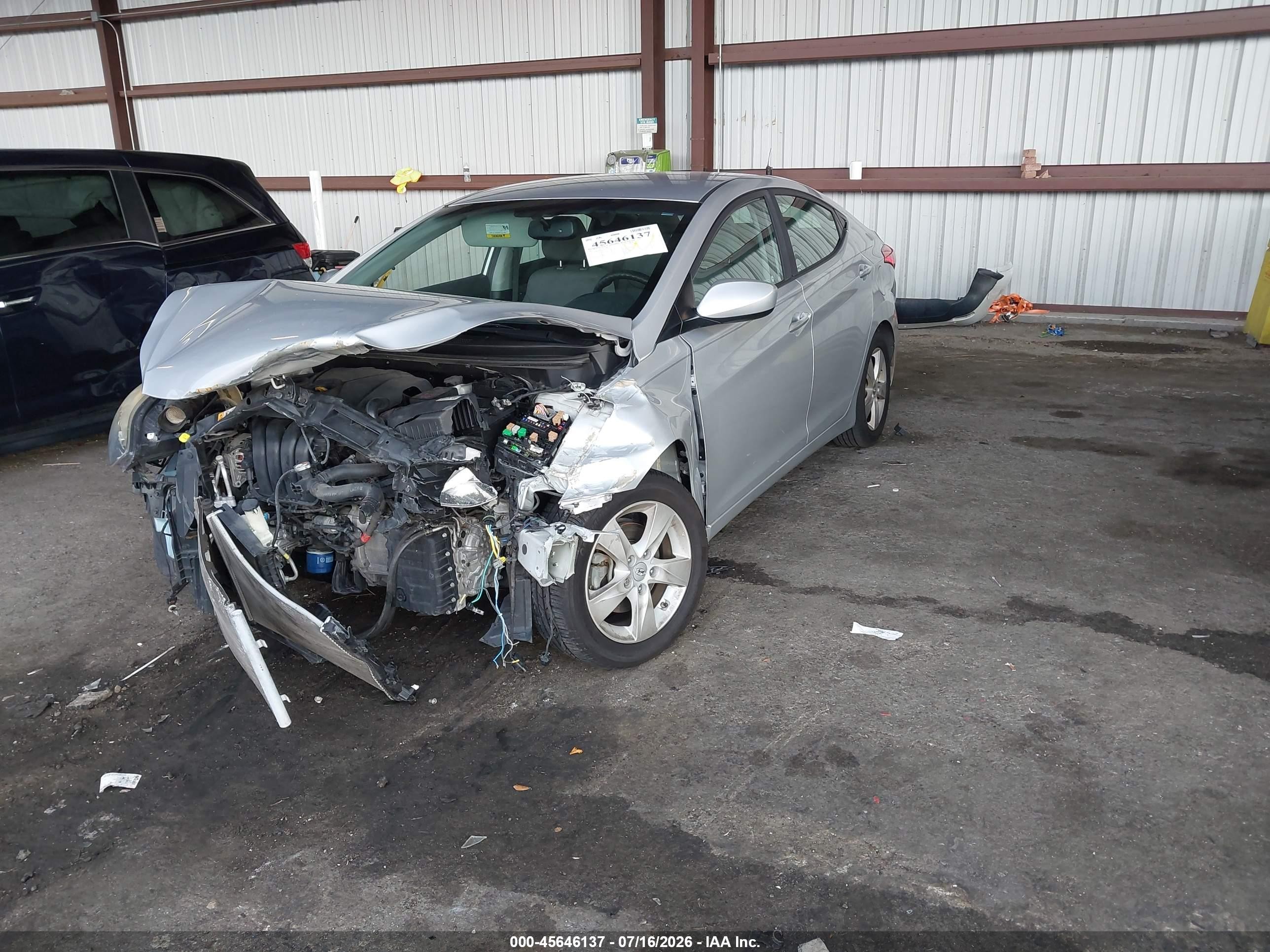 2013 Hyundai Elantra Gls Silver vin: KMHDH4AE2DU580261