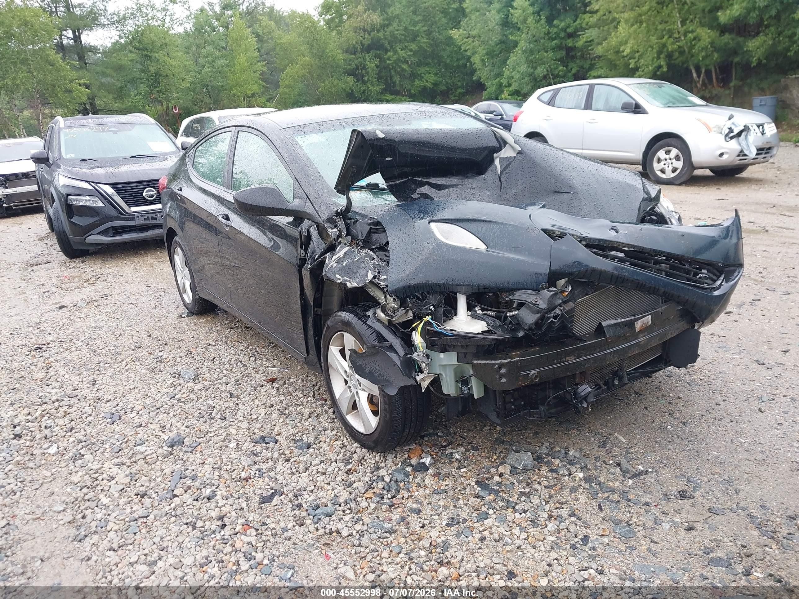 2013 Hyundai Elantra Gls Черный vin: KMHDH4AE2DU587842