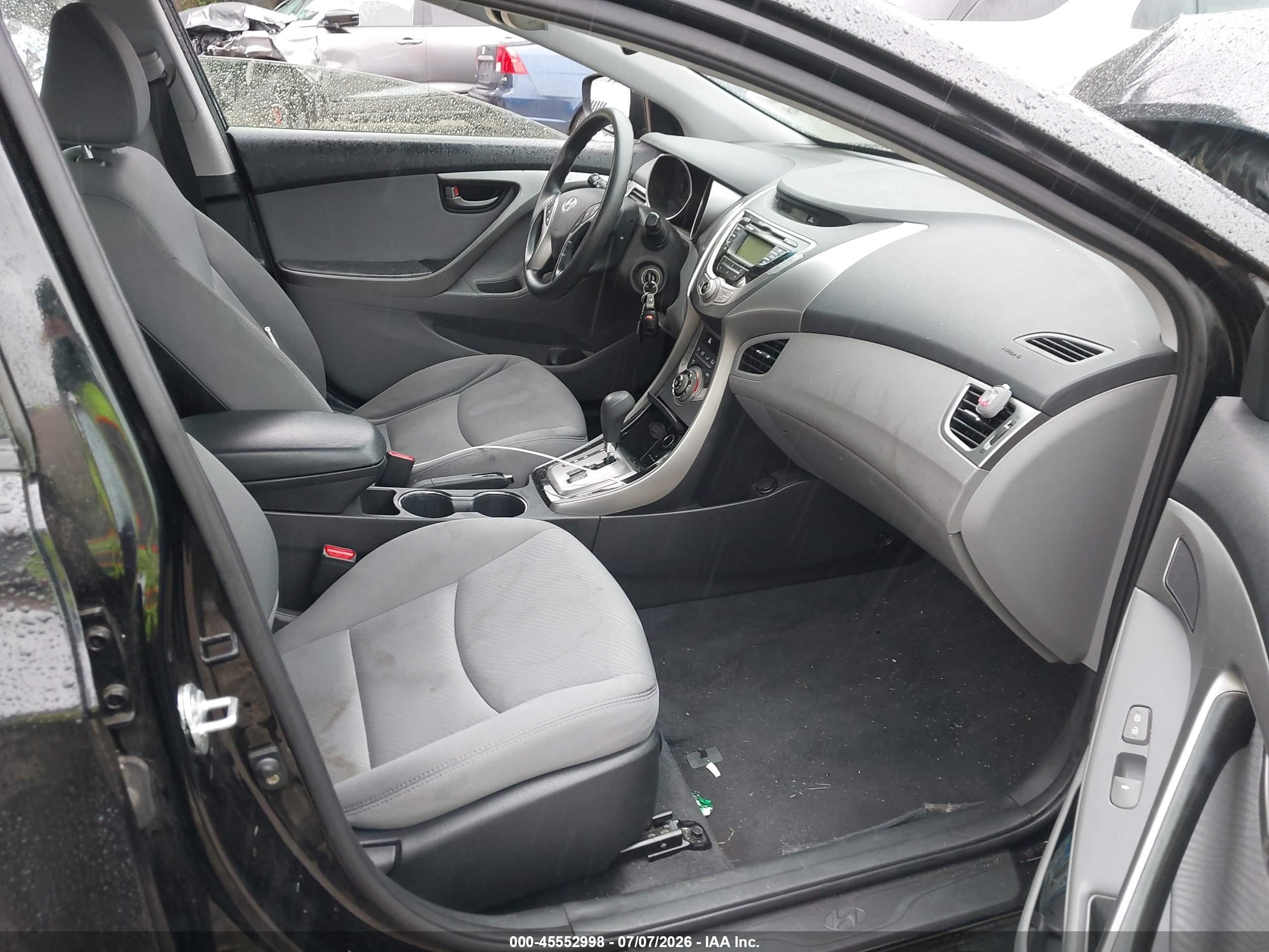 2013 Hyundai Elantra Gls Black vin: KMHDH4AE2DU587842