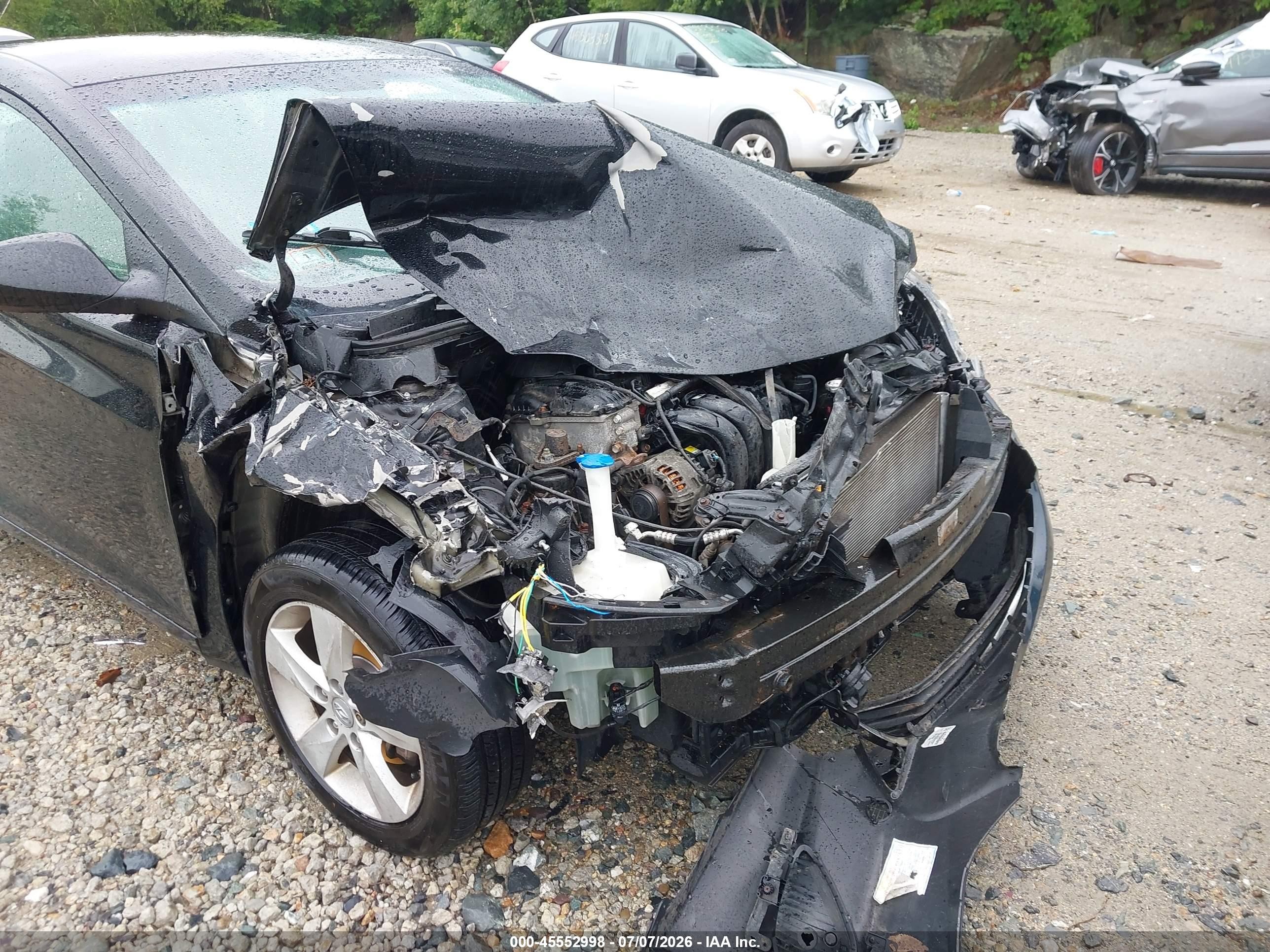 2013 Hyundai Elantra Gls Black vin: KMHDH4AE2DU587842