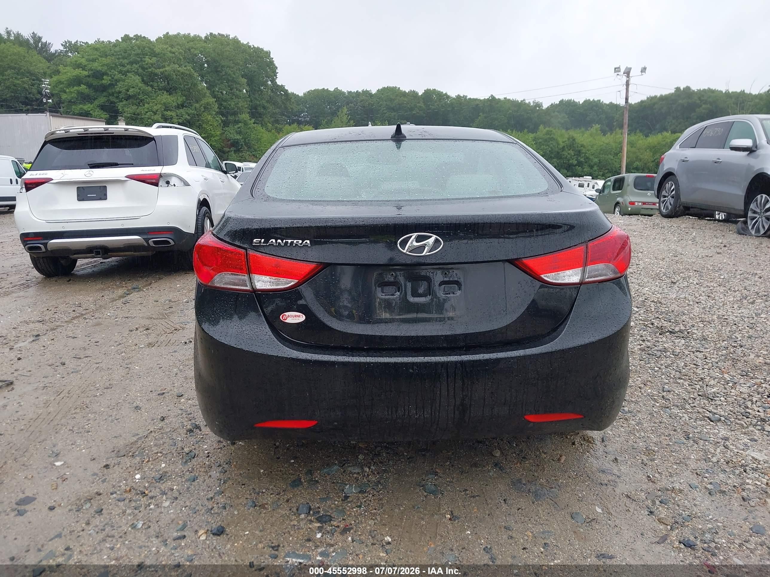 2013 Hyundai Elantra Gls Black vin: KMHDH4AE2DU587842