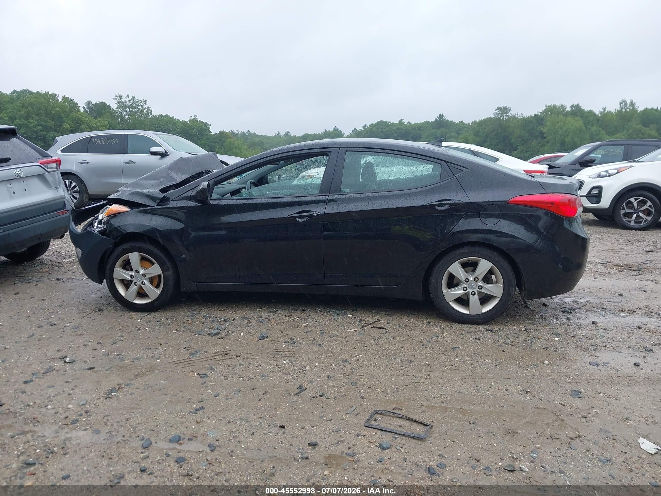 2013 Hyundai Elantra Gls Black vin: KMHDH4AE2DU587842