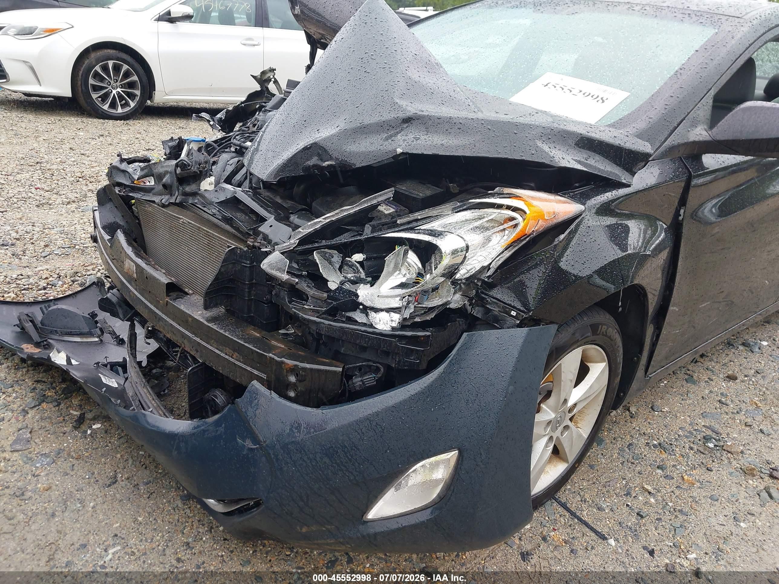 2013 Hyundai Elantra Gls Black vin: KMHDH4AE2DU587842