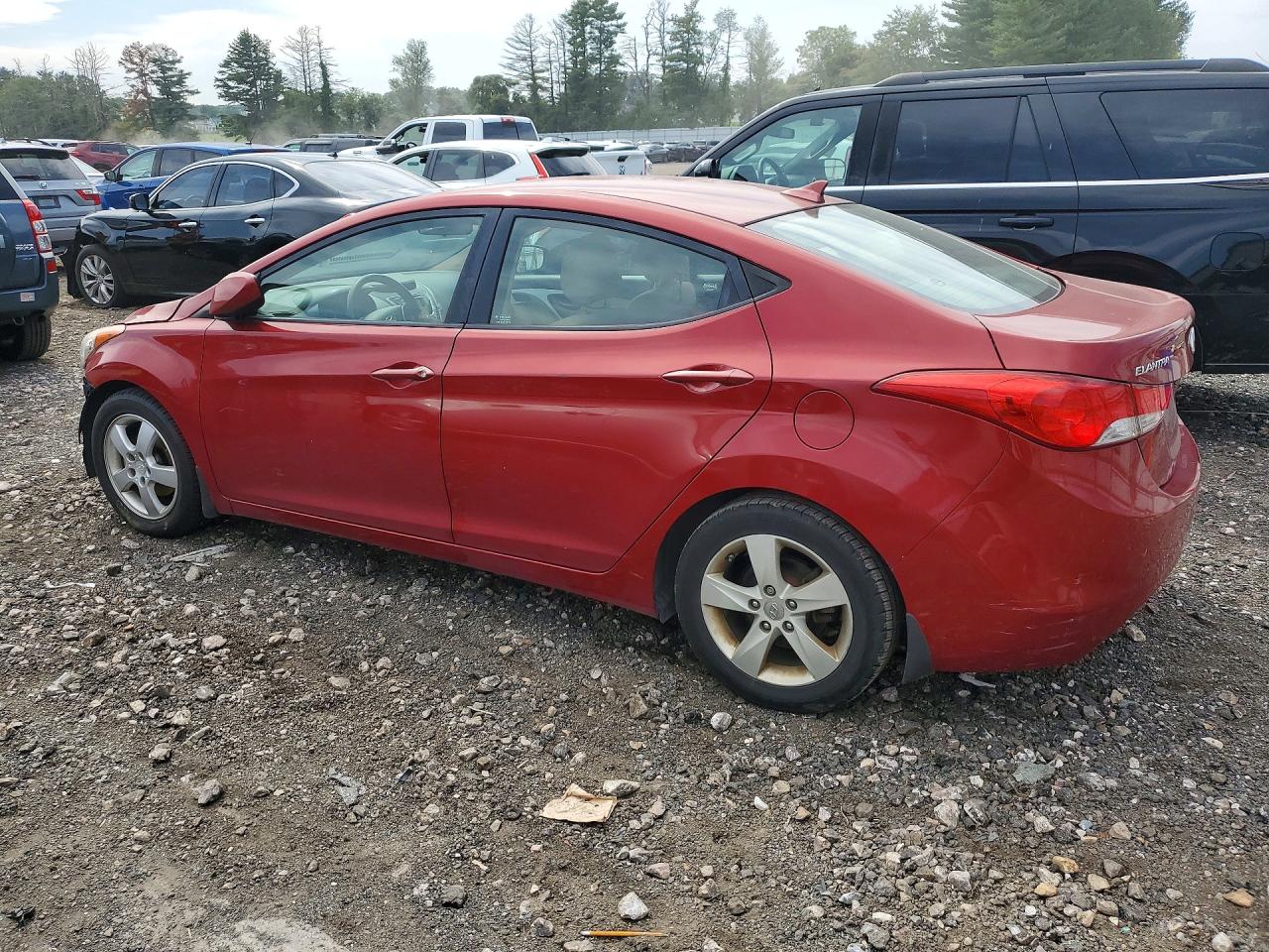 2013 Hyundai Elantra Gls Red vin: KMHDH4AE2DU600749