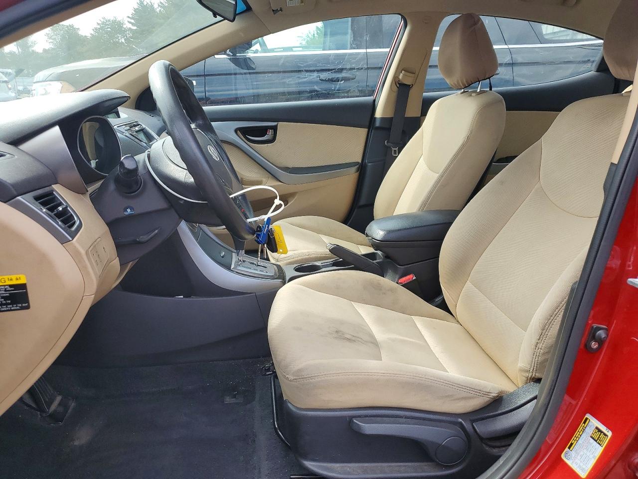 2013 Hyundai Elantra Gls Red vin: KMHDH4AE2DU600749