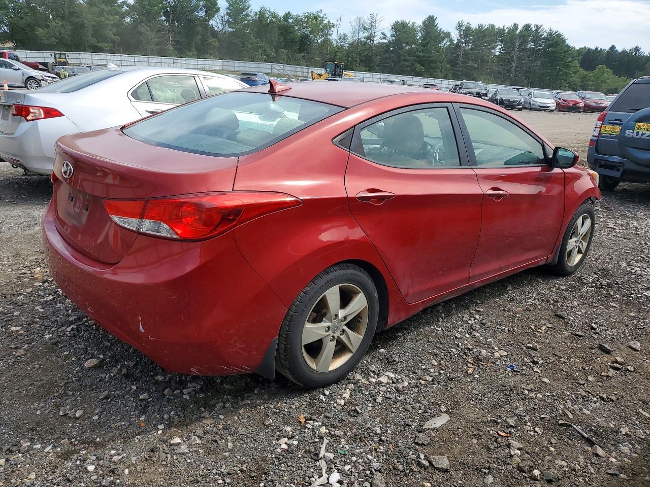 2013 Hyundai Elantra Gls Red vin: KMHDH4AE2DU600749