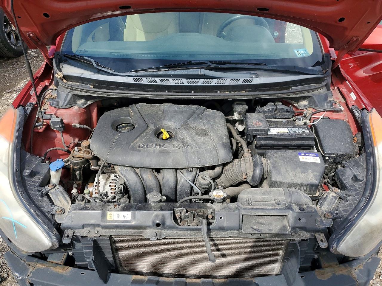 2013 Hyundai Elantra Gls Red vin: KMHDH4AE2DU600749