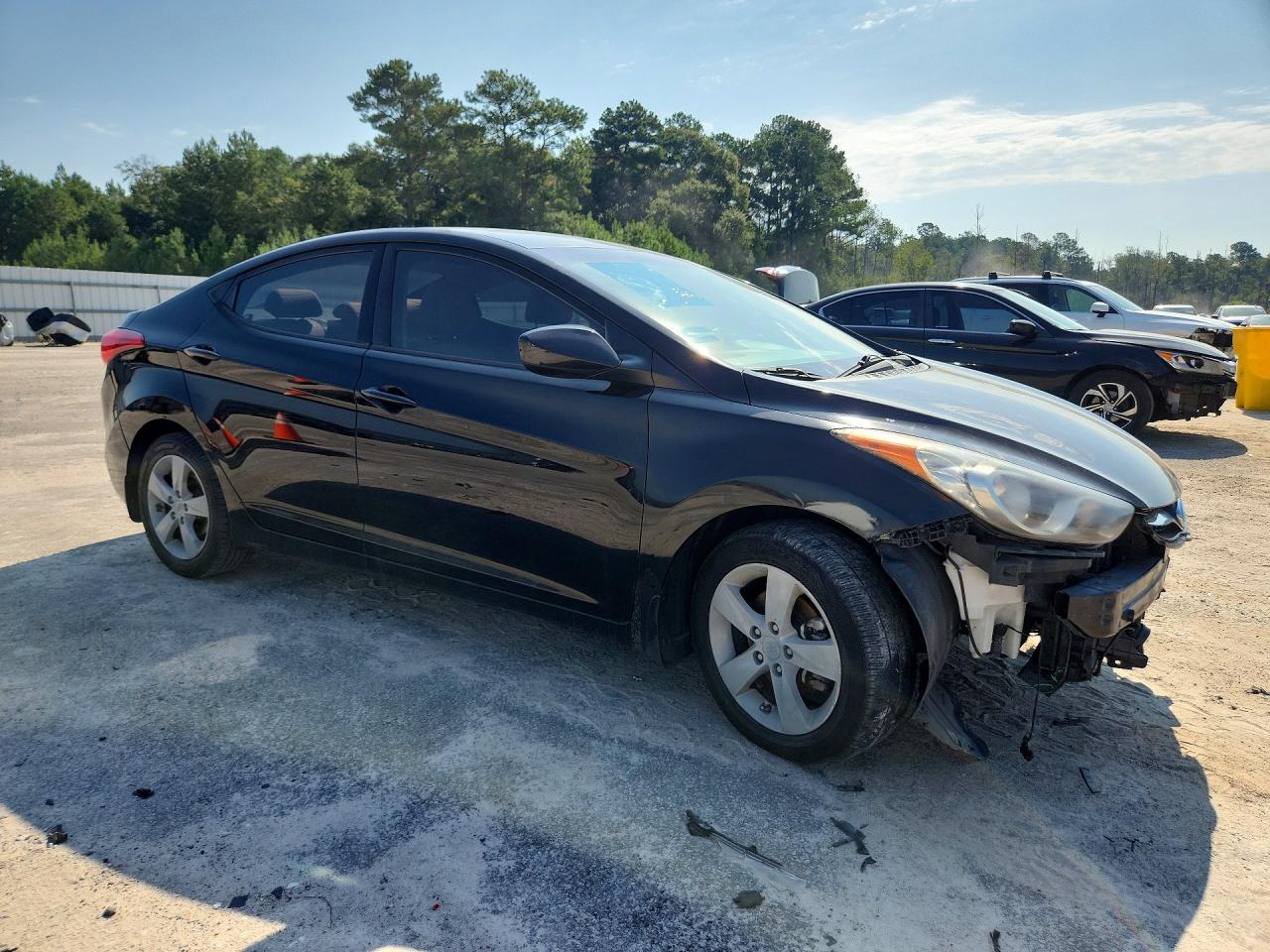 2013 Hyundai Elantra Gls Black vin: KMHDH4AE2DU639213