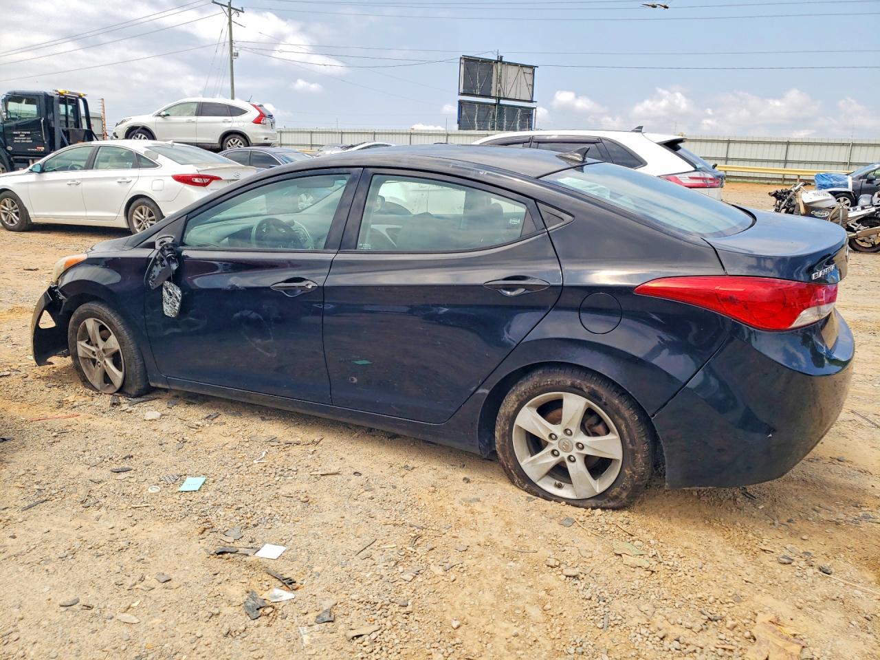 2013 Hyundai Elantra Gls Black vin: KMHDH4AE2DU656481