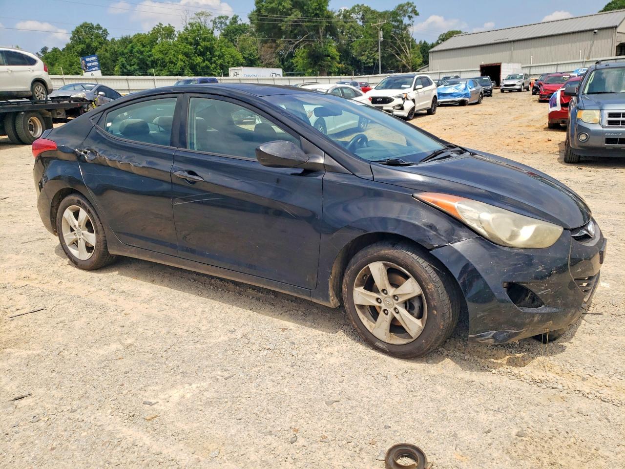 2013 Hyundai Elantra Gls Black vin: KMHDH4AE2DU656481