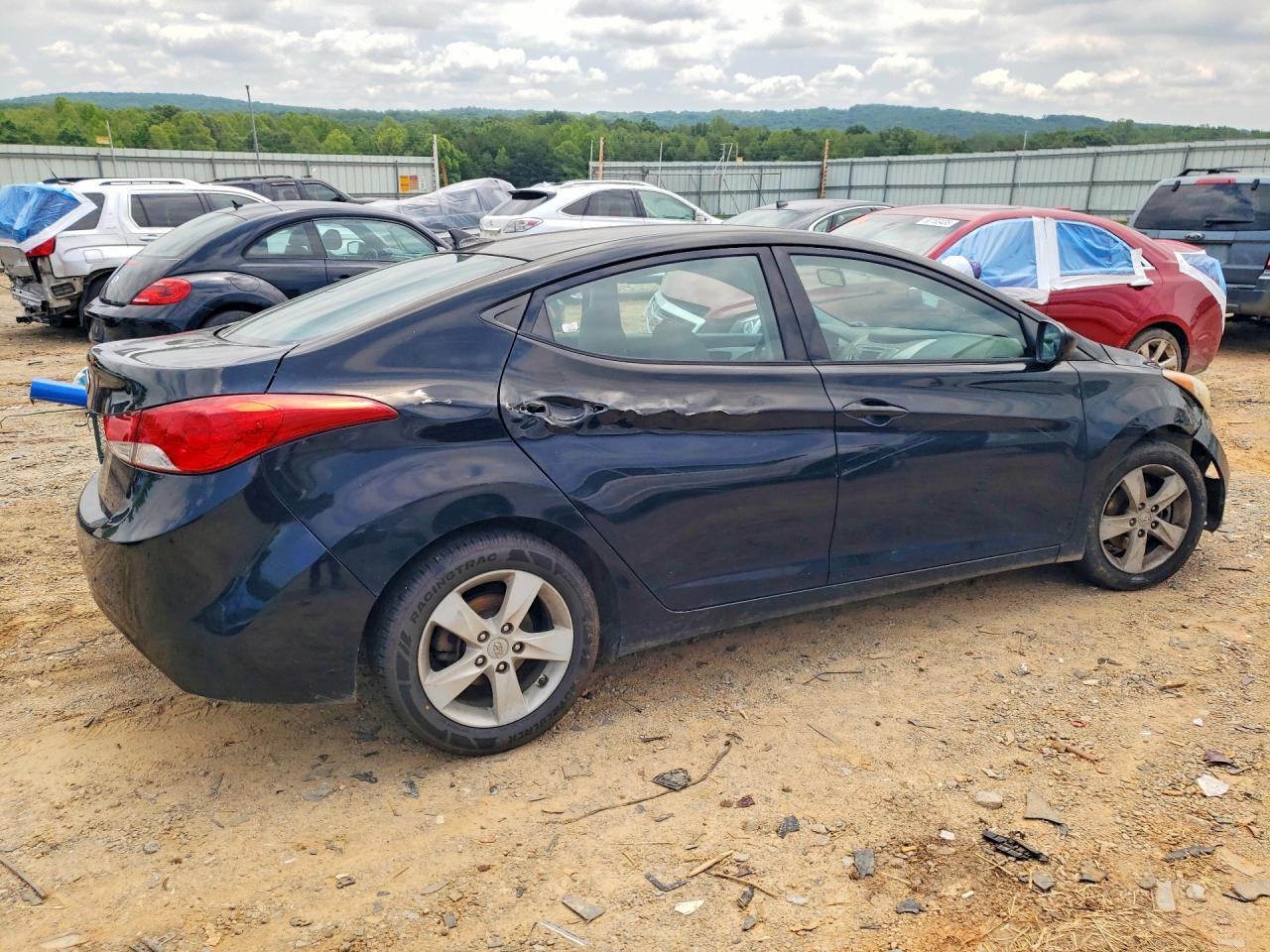 2013 Hyundai Elantra Gls Black vin: KMHDH4AE2DU656481