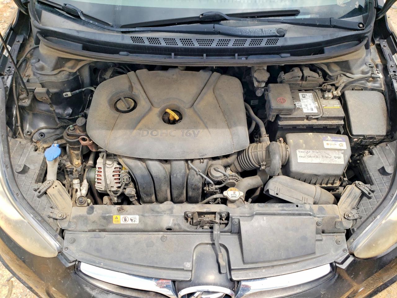 2013 Hyundai Elantra Gls Black vin: KMHDH4AE2DU656481