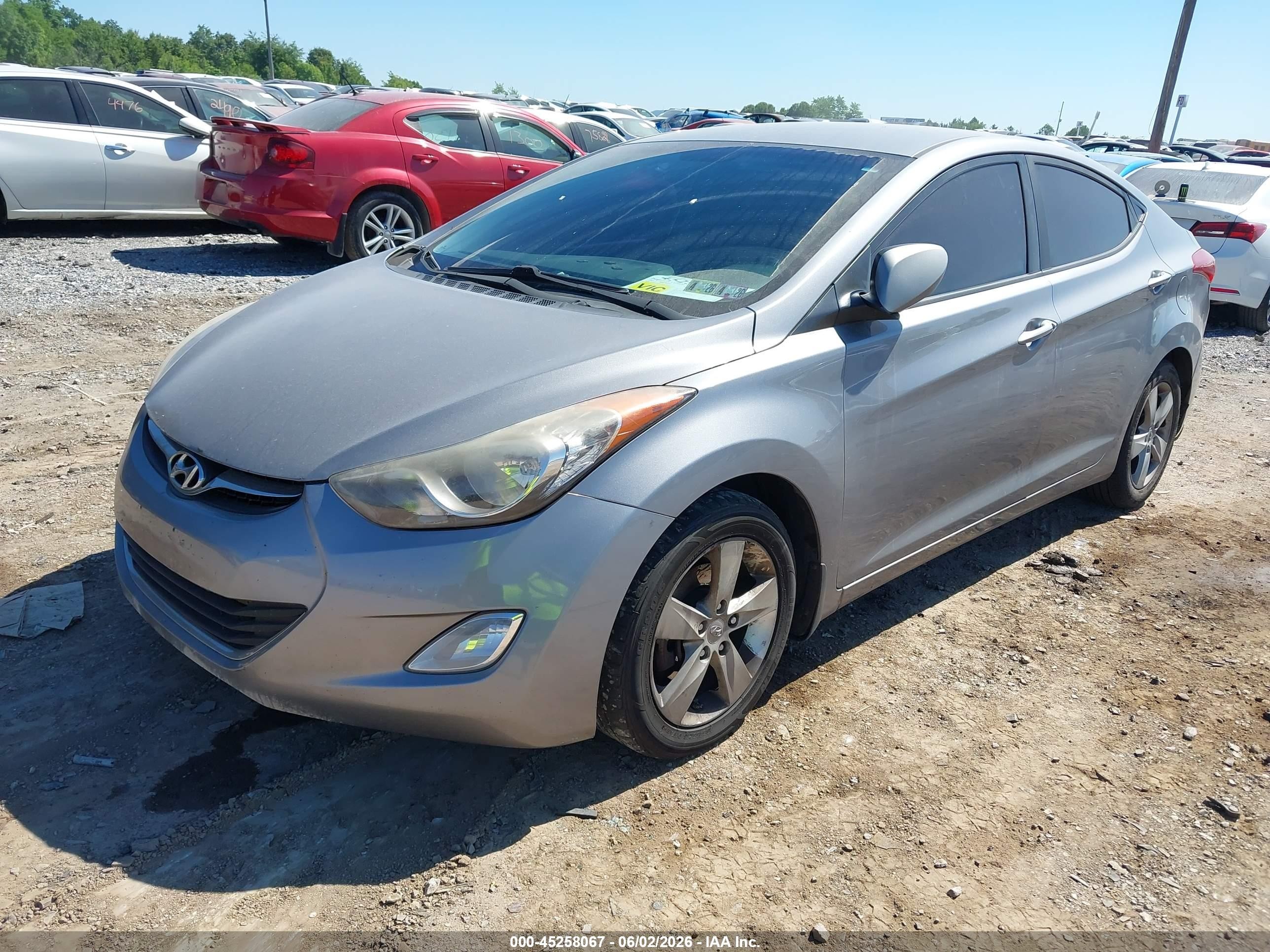 2013 Hyundai Elantra Gls Серый vin: KMHDH4AE2DU659459